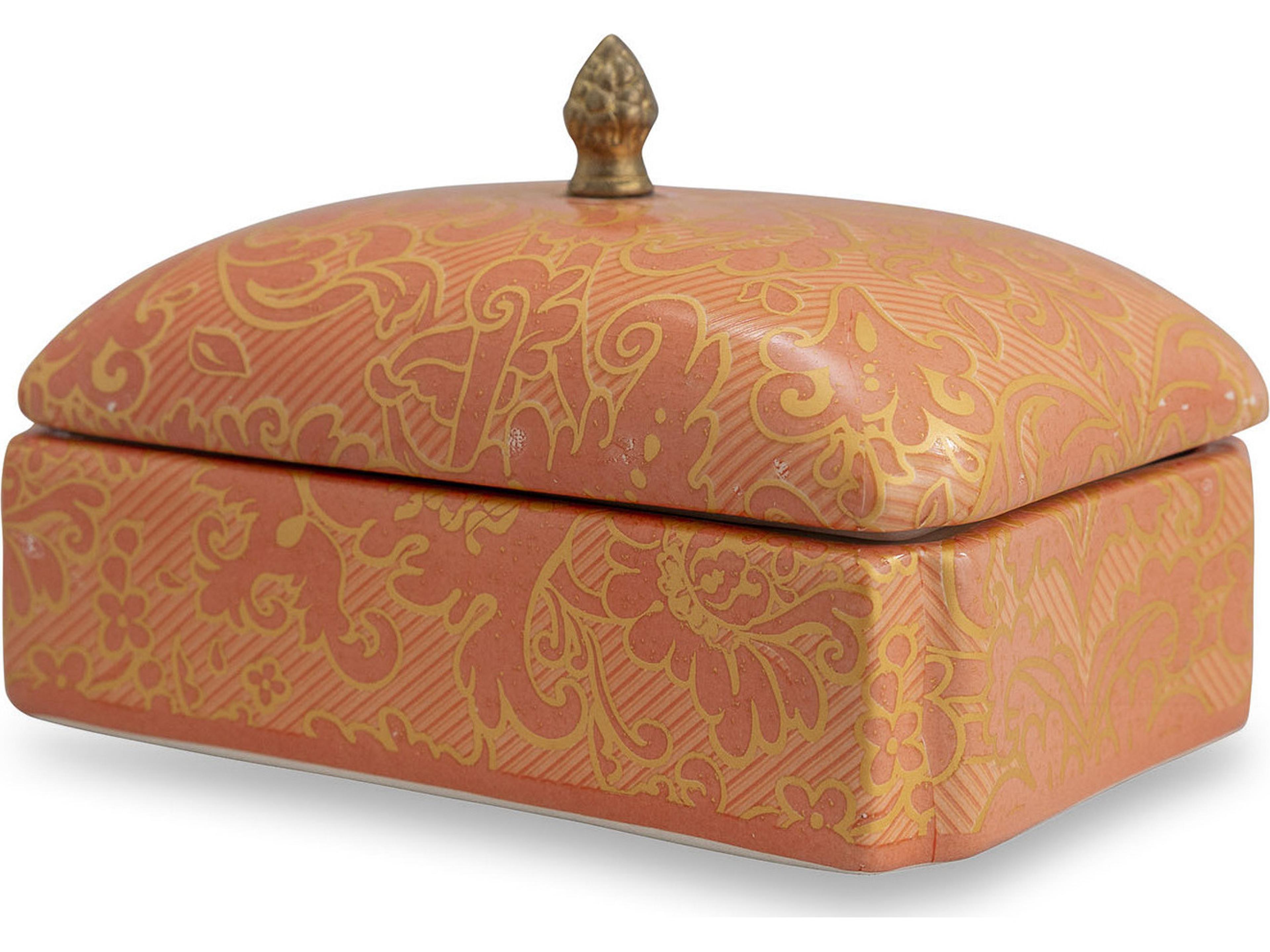 Port 68 Richmond Damask Coral Box