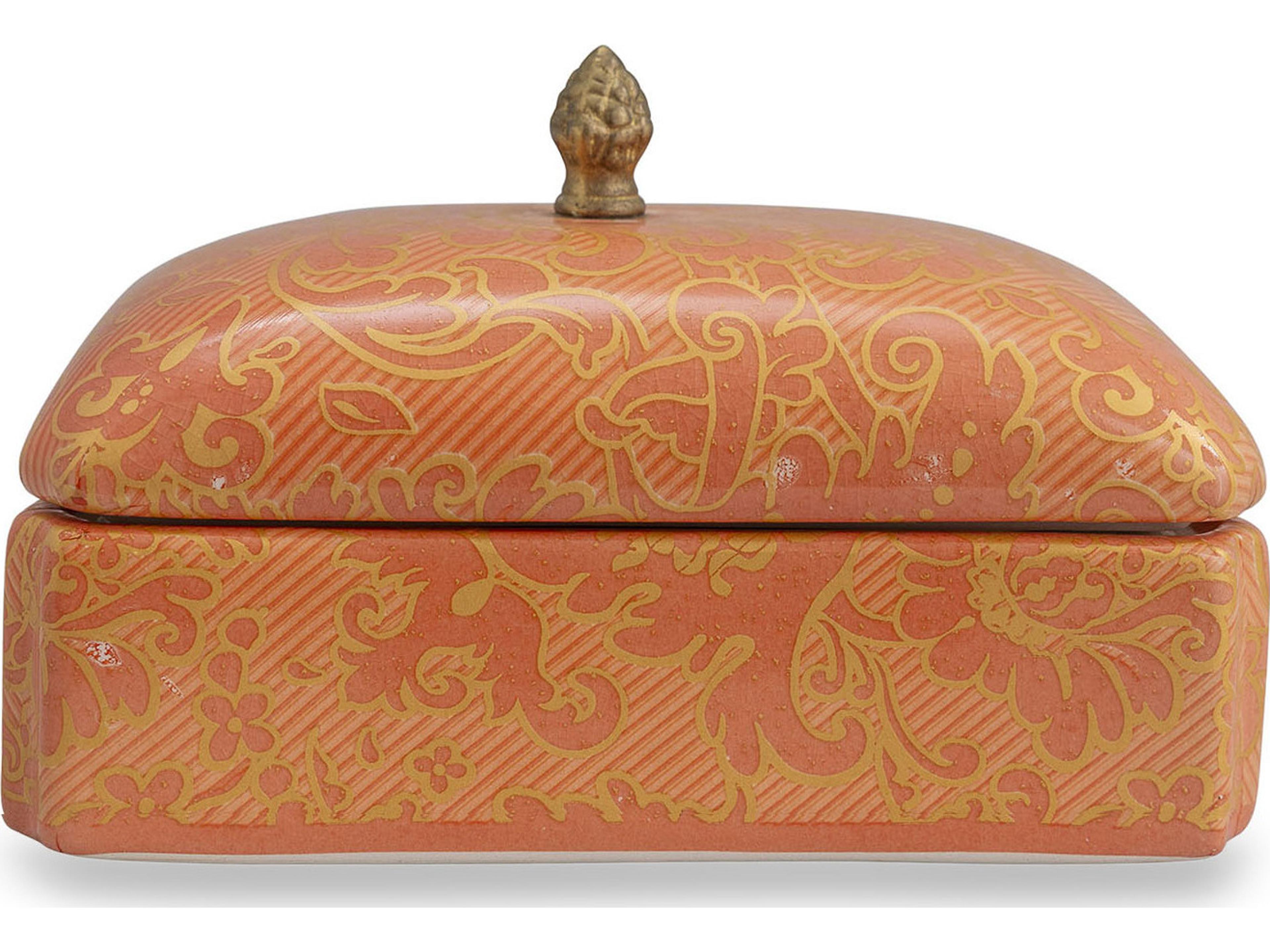 Port 68 Richmond Damask Coral Box