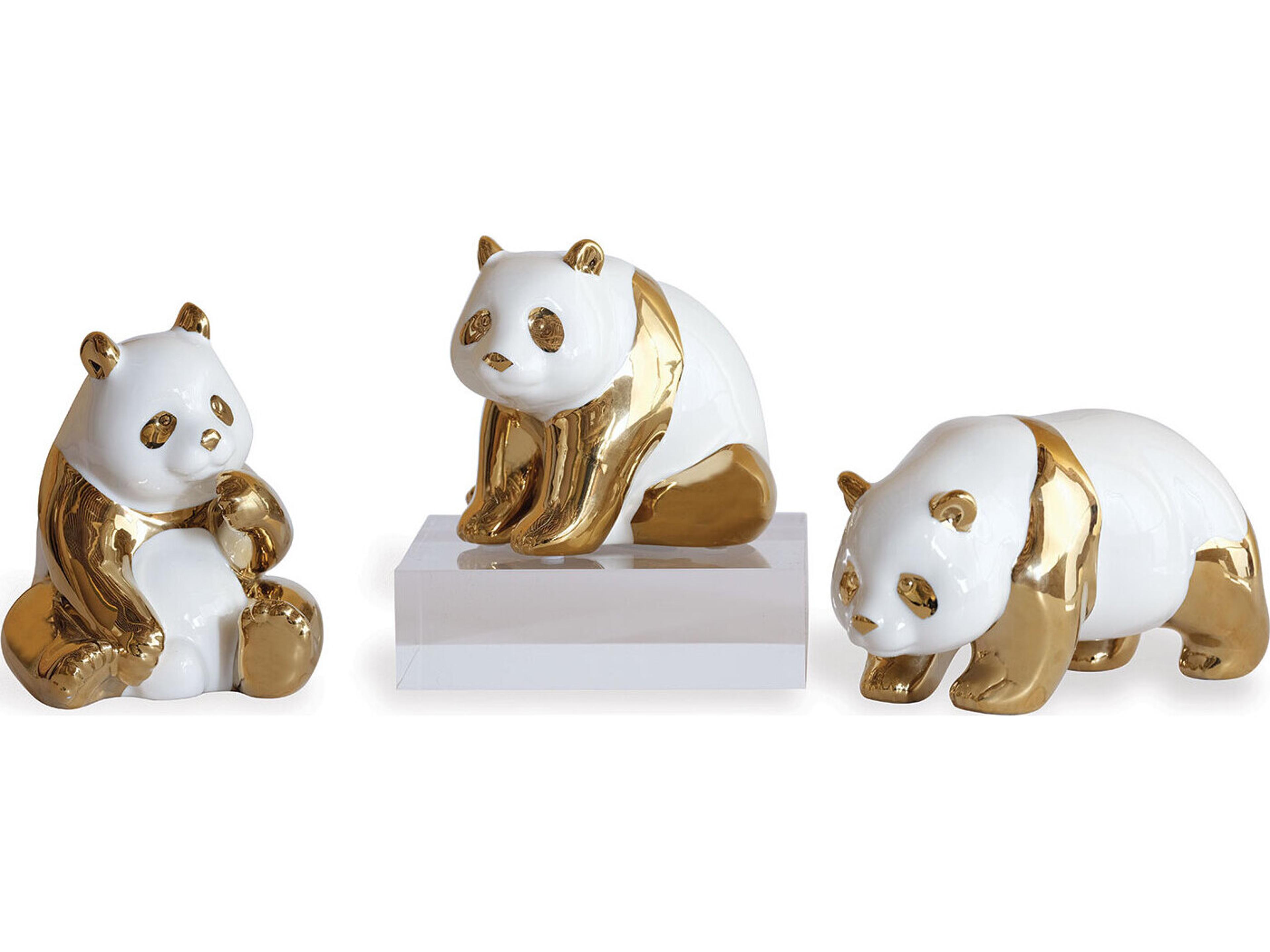 Panda Cream Objects (Set Of 3)