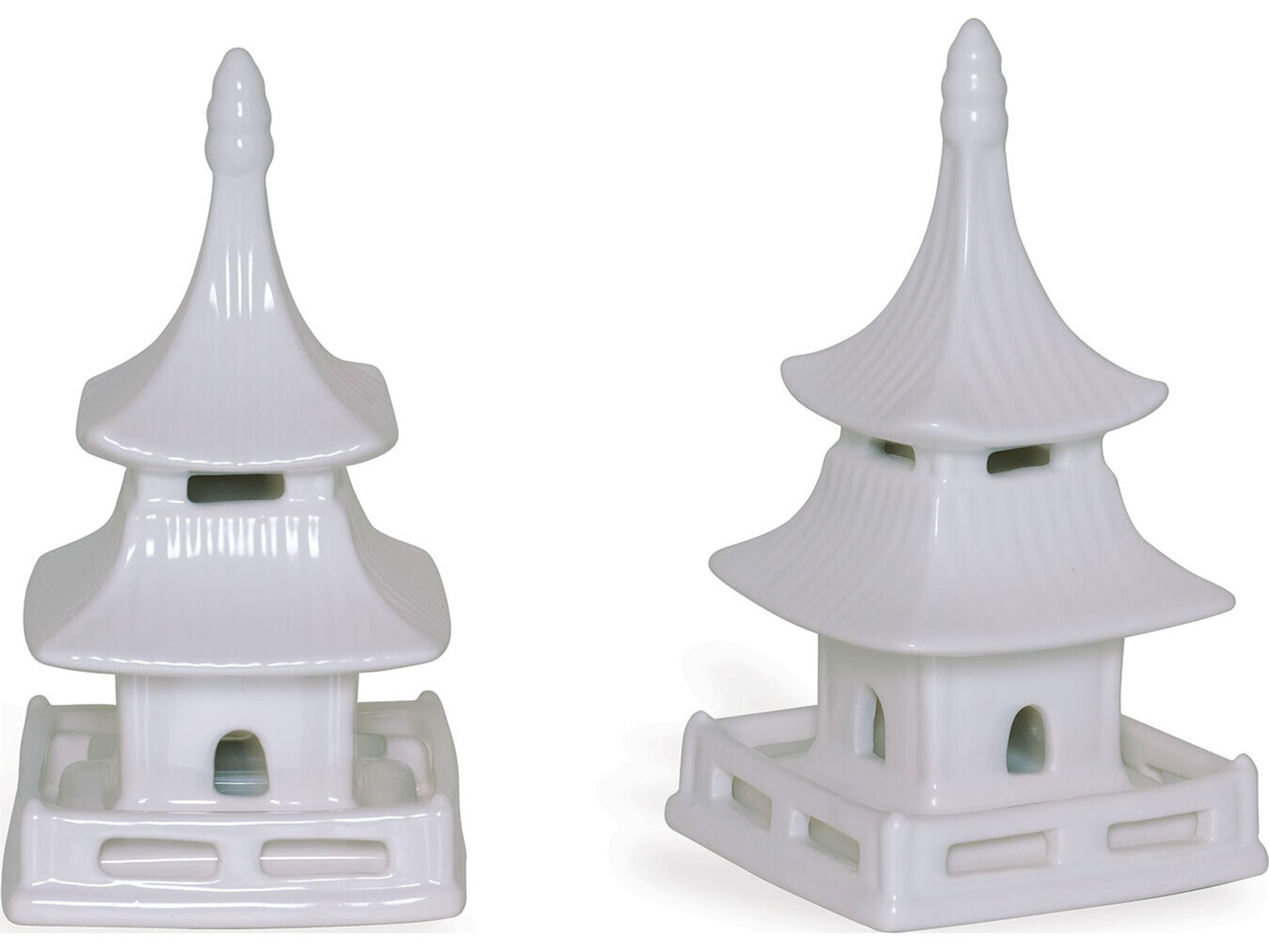 Pagoda Objects Short (Set Of 2)