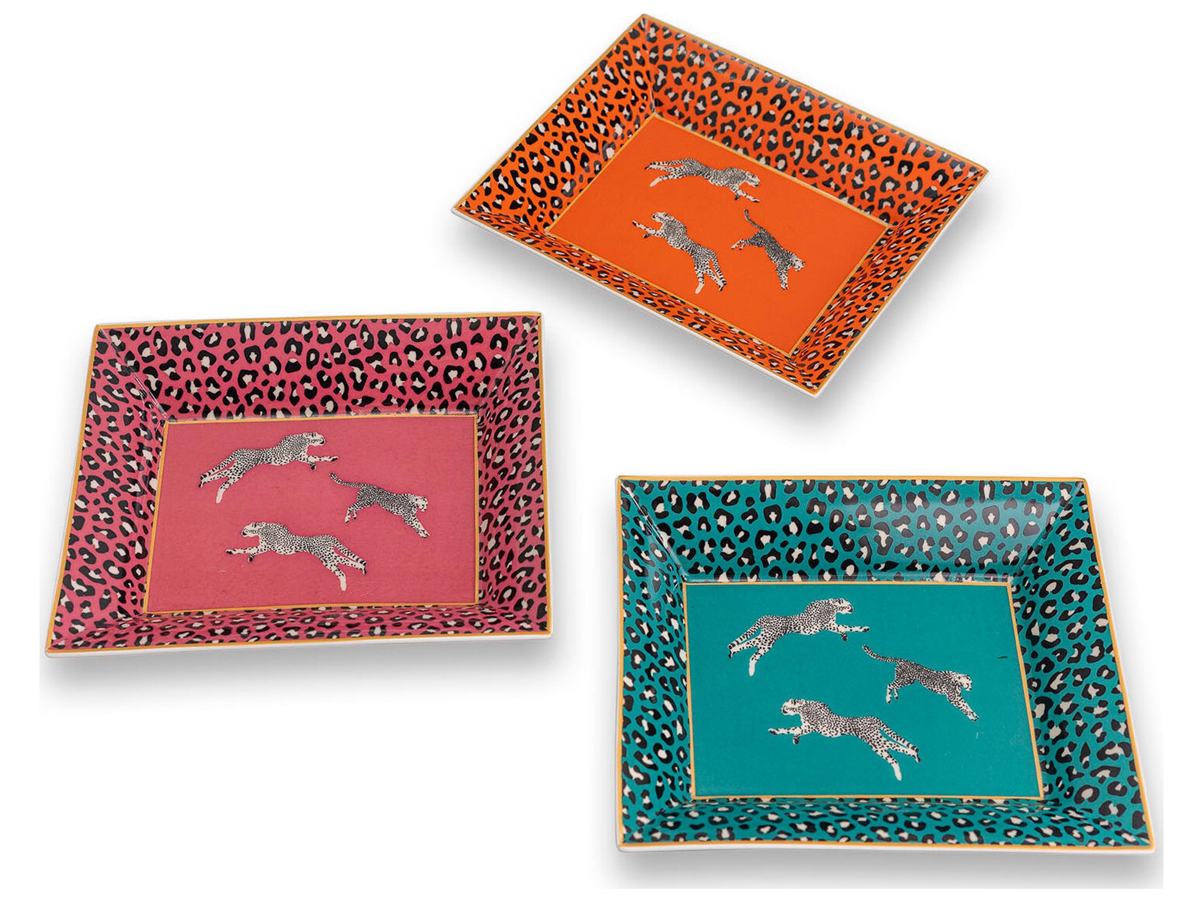 Leaping Cheetah Plates Set/3