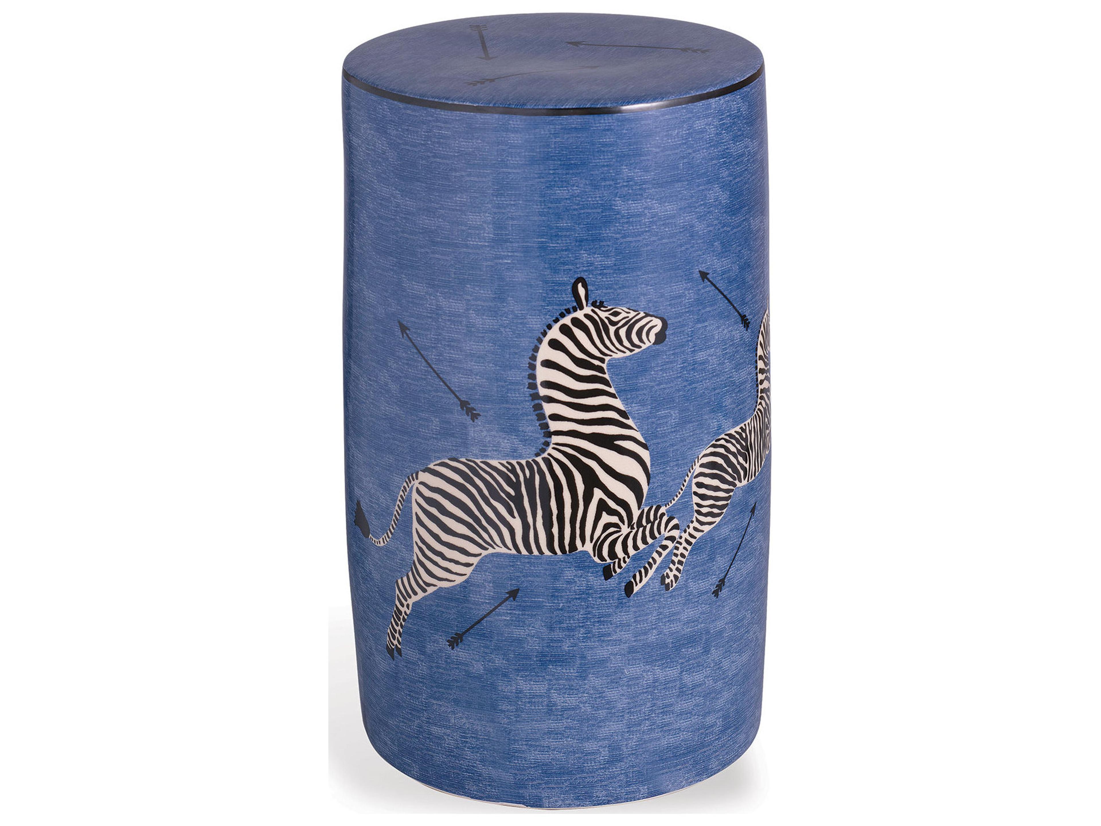 Zebra Blue Stool 19