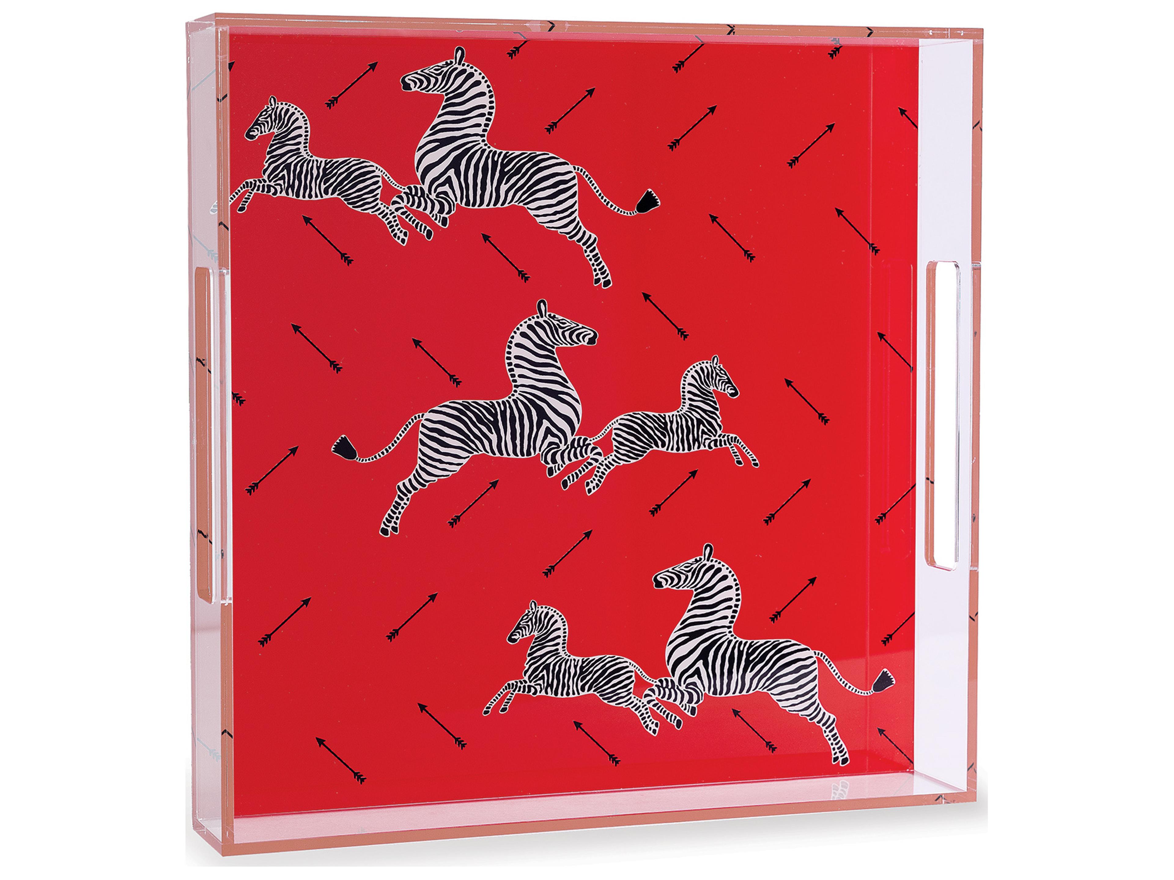 Zebra Red Acrylic Tray 2.5X15X15