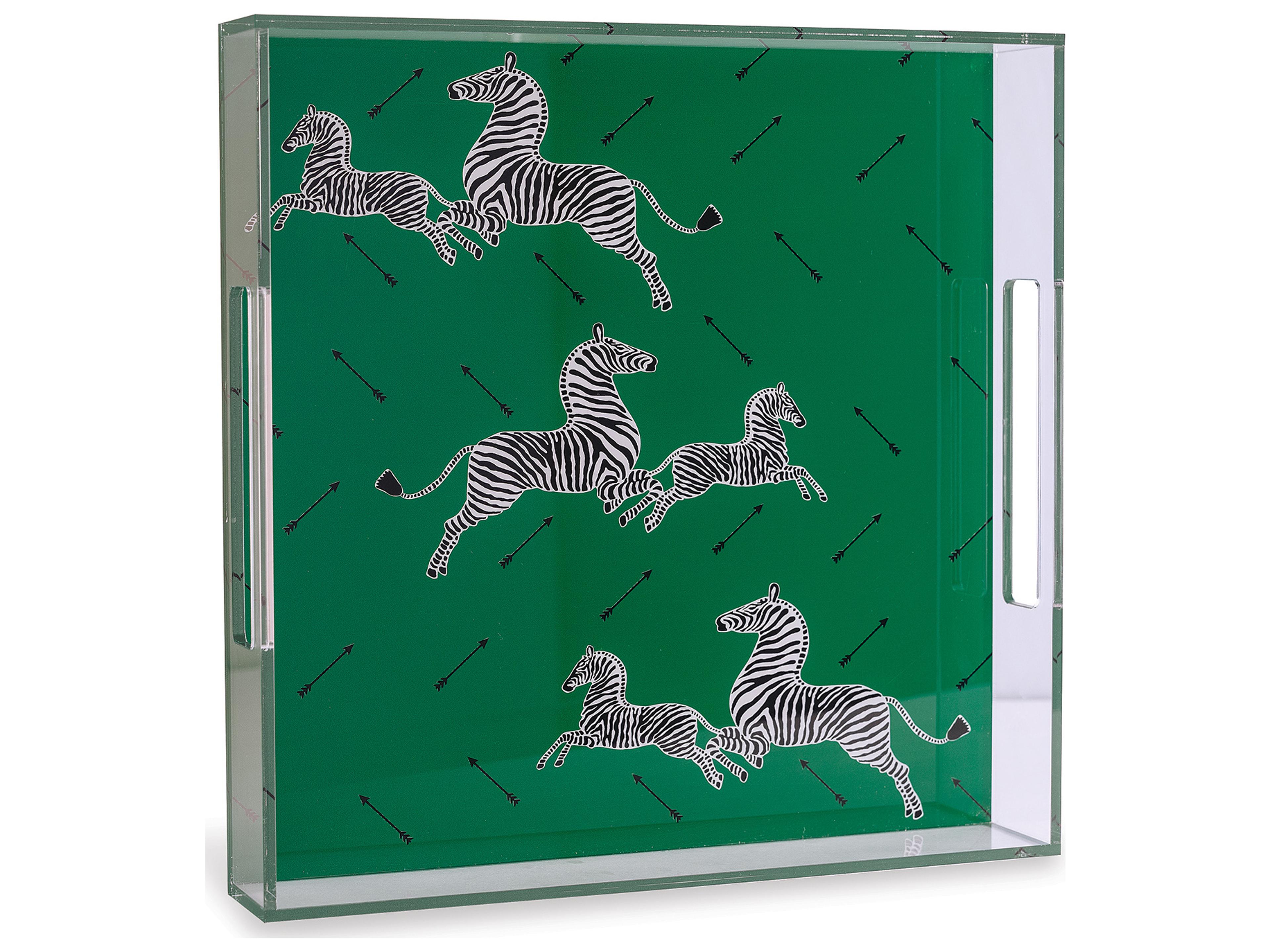 Zebra Green Acrylic Tray 2.5X15X15