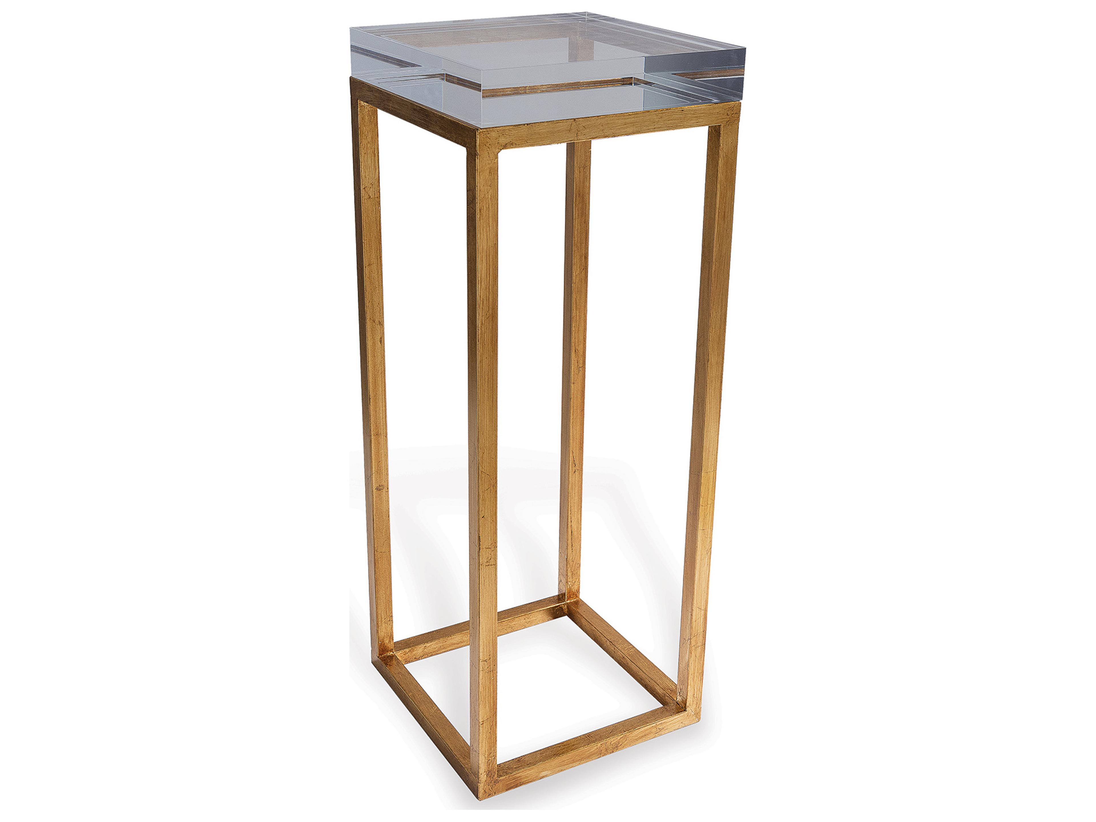 Drake Lucite Table Clear / Gold