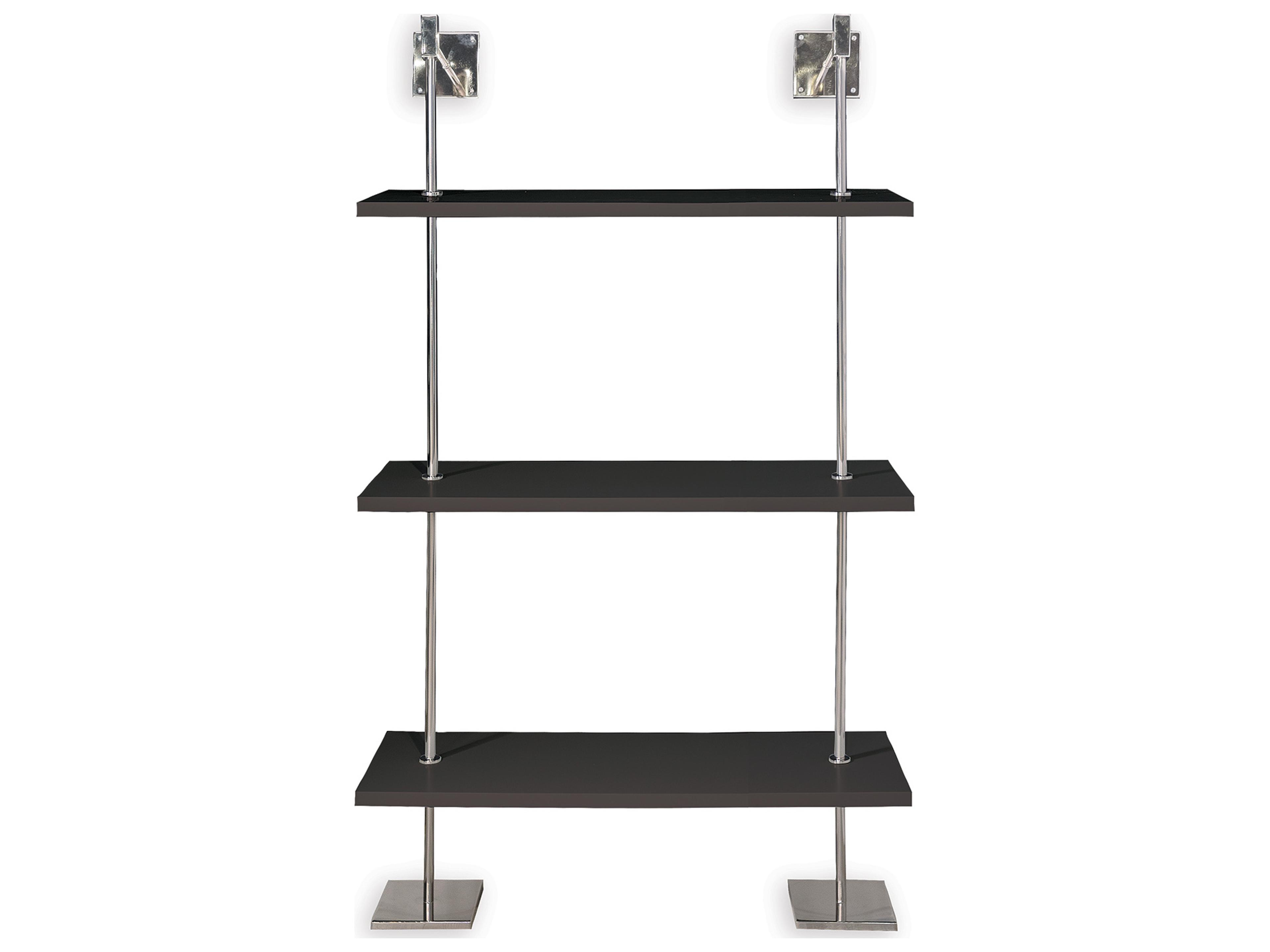 Marais 3-Tier Black/Nickel Shelf 36"W