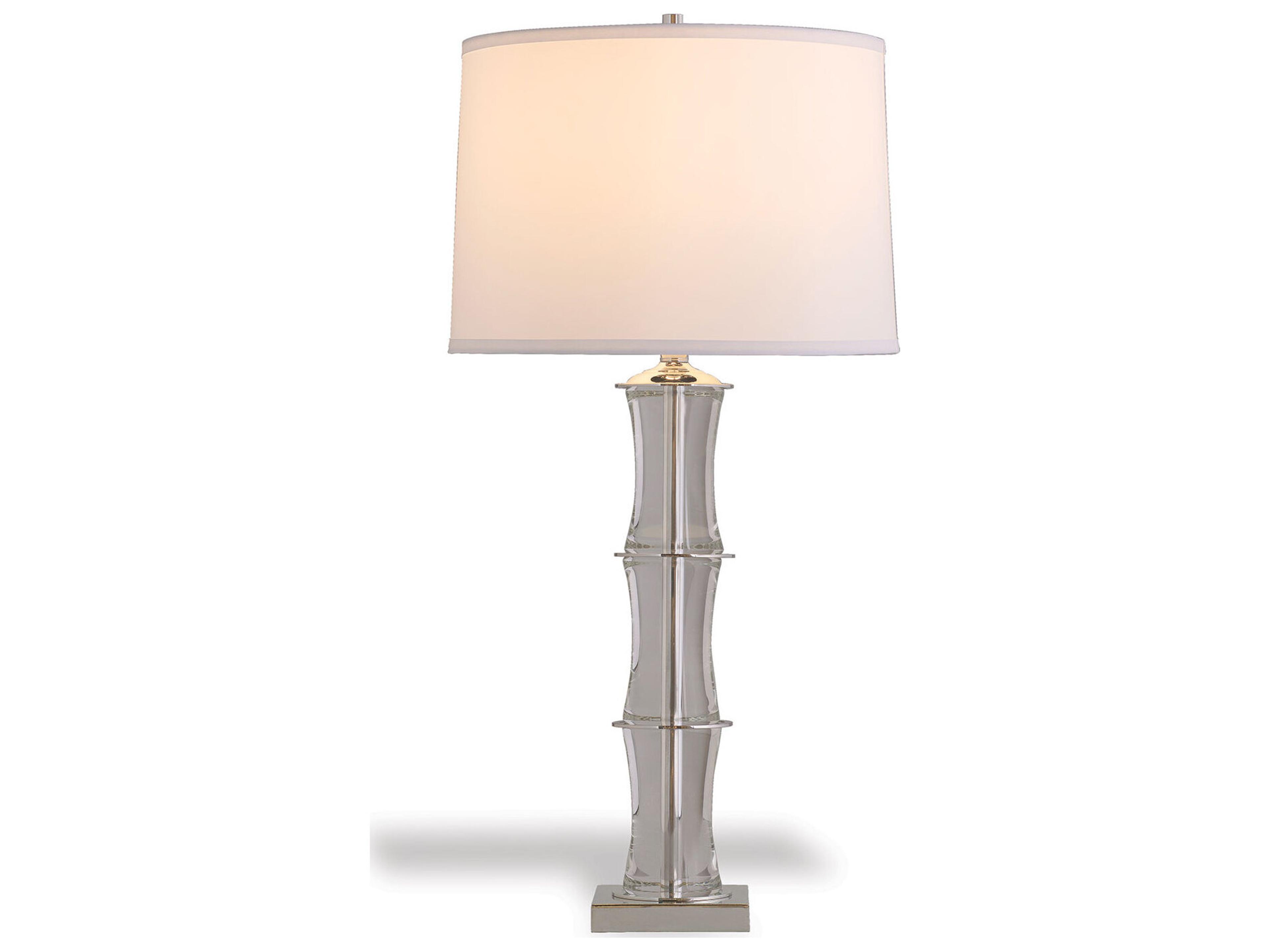 Port 68 Rivoli Crystal/Nickel Lamp 32"H
