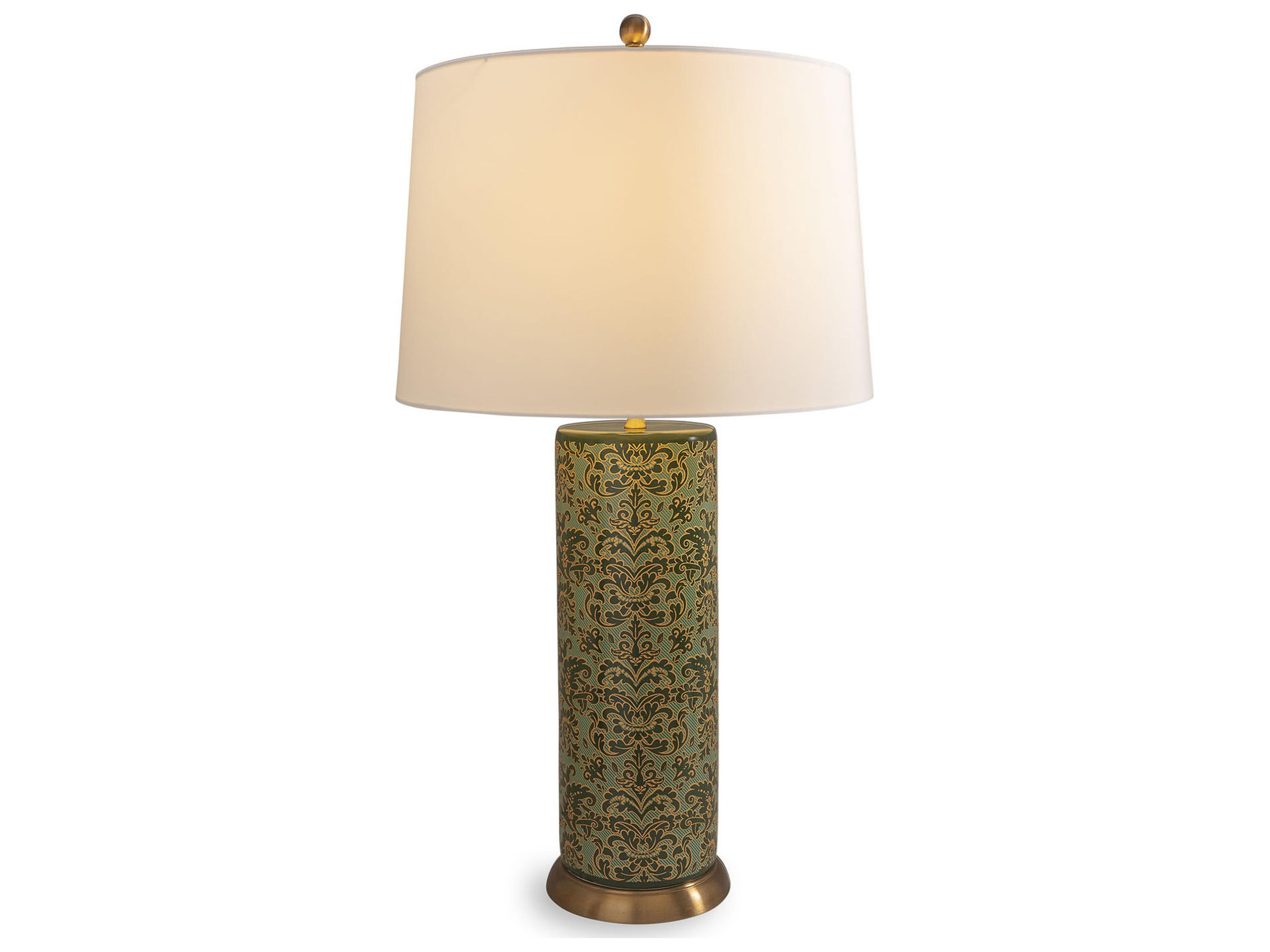Richmond Damask Green Lamp
