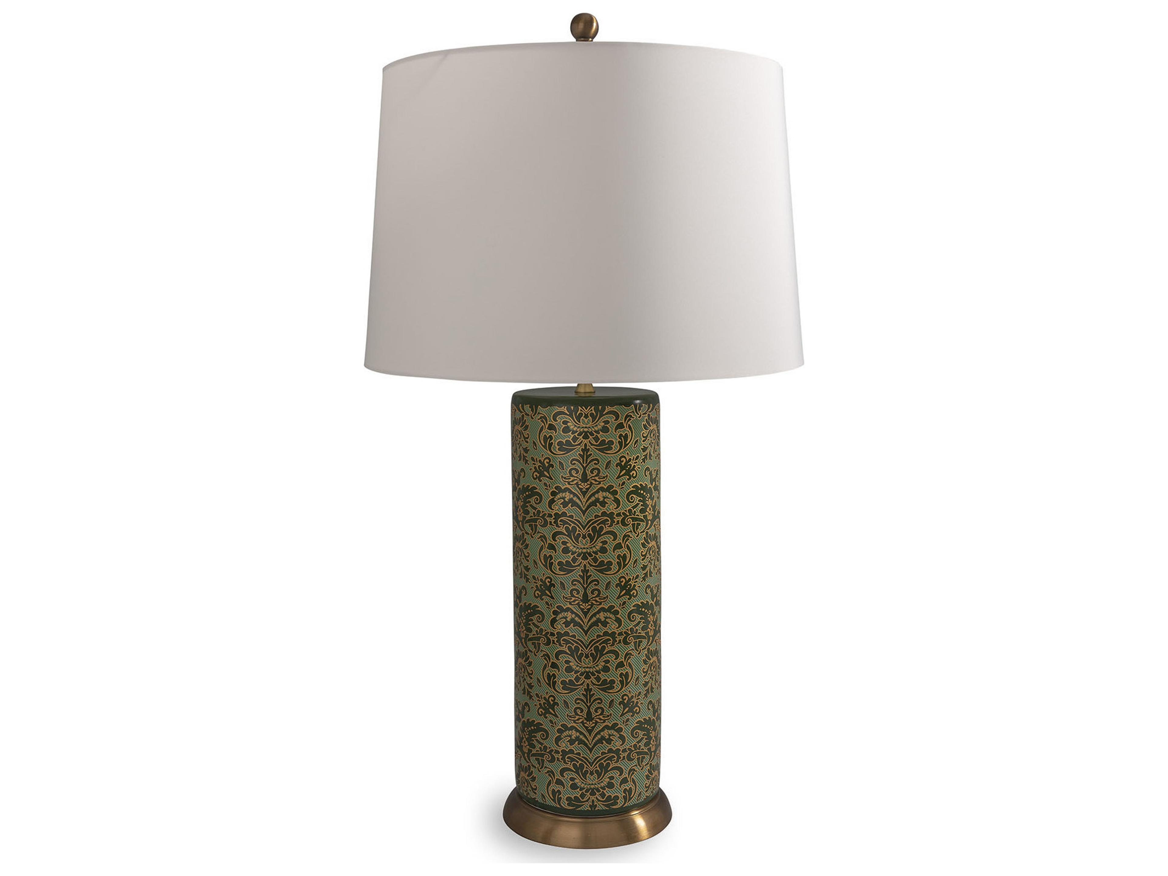 Port 68 Richmond Damask Green Lamp