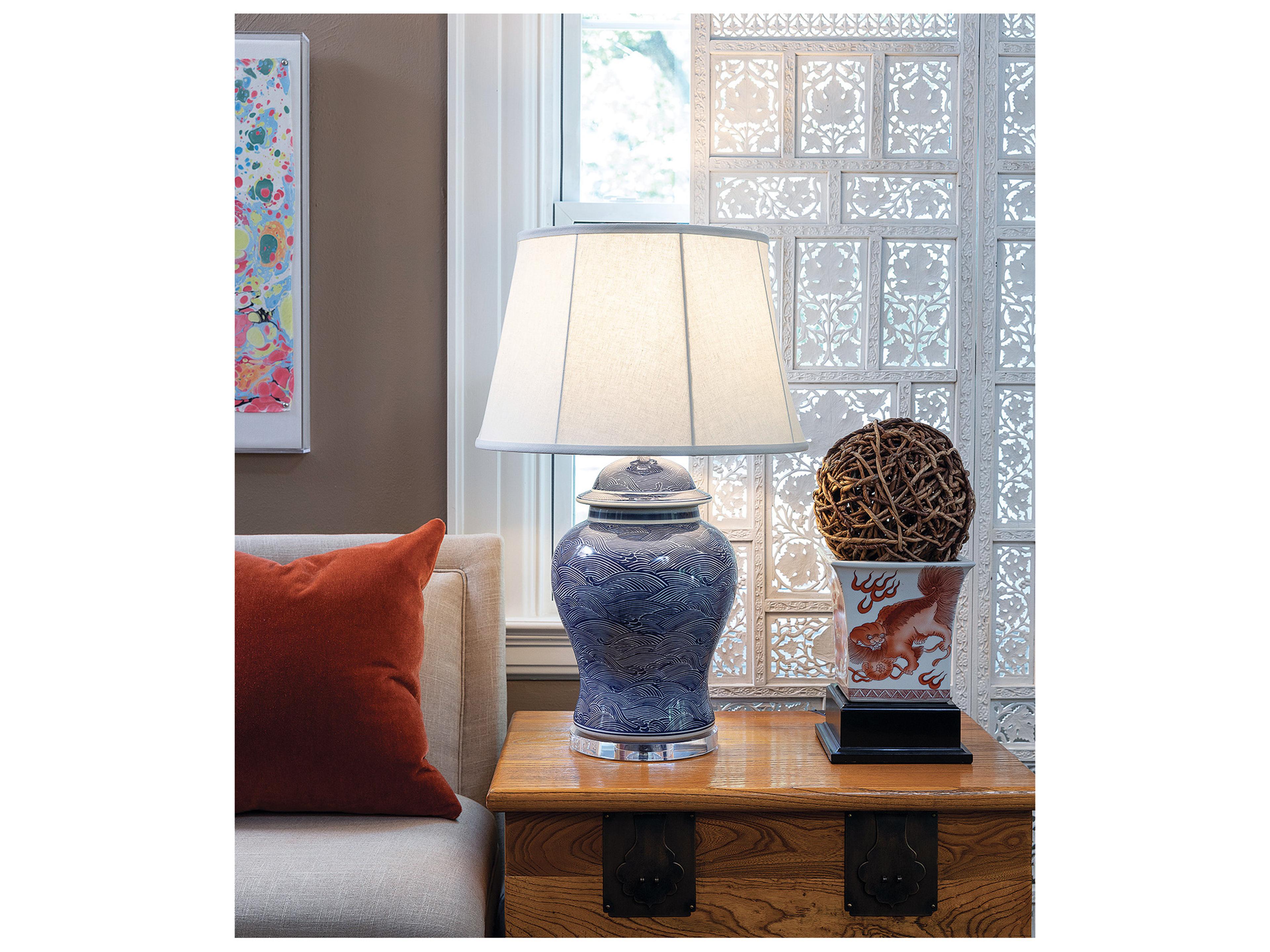 Port 68 Aegean Blue Lamp 31"H