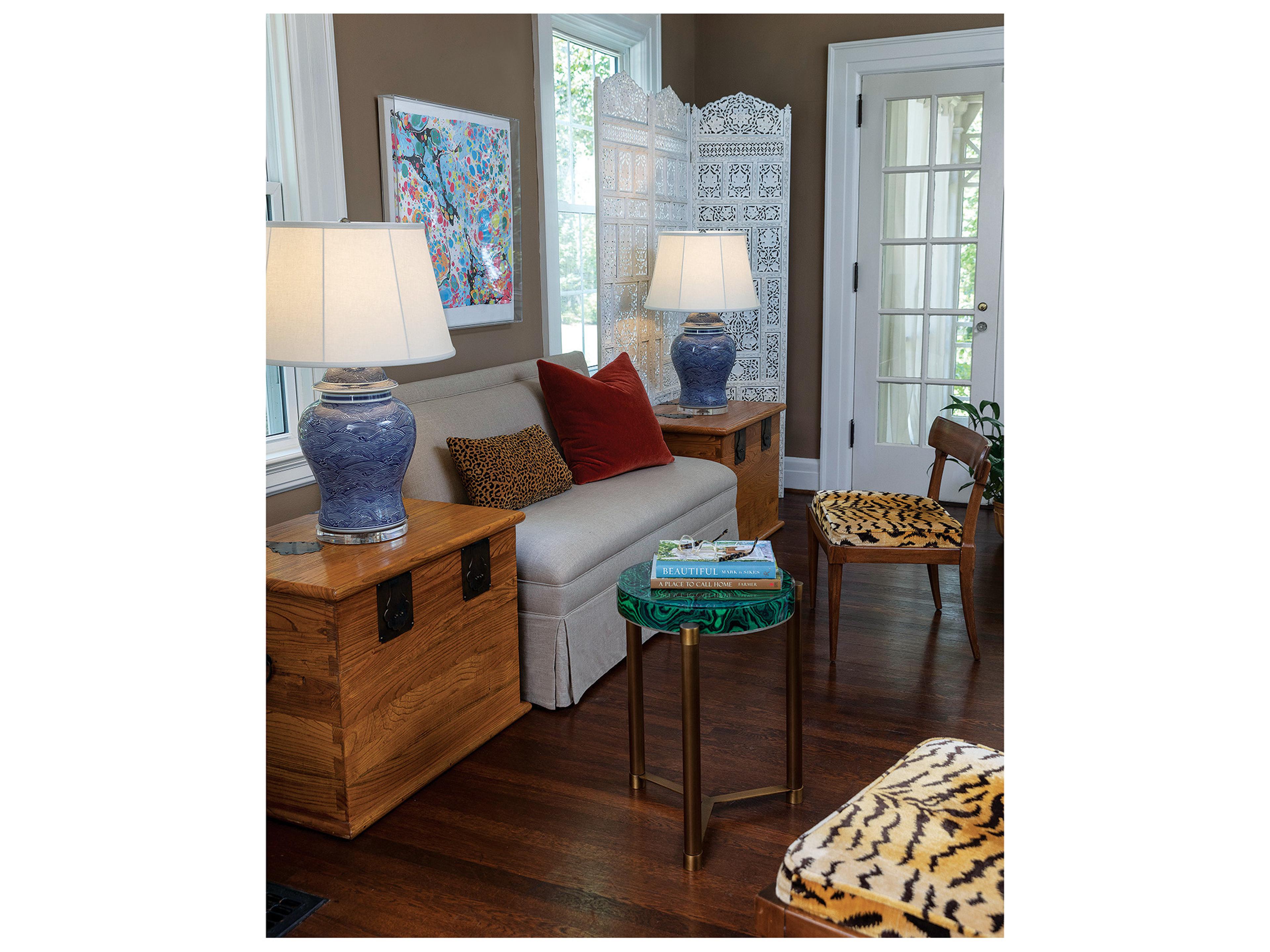 Port 68 Aegean Blue Lamp 31"H