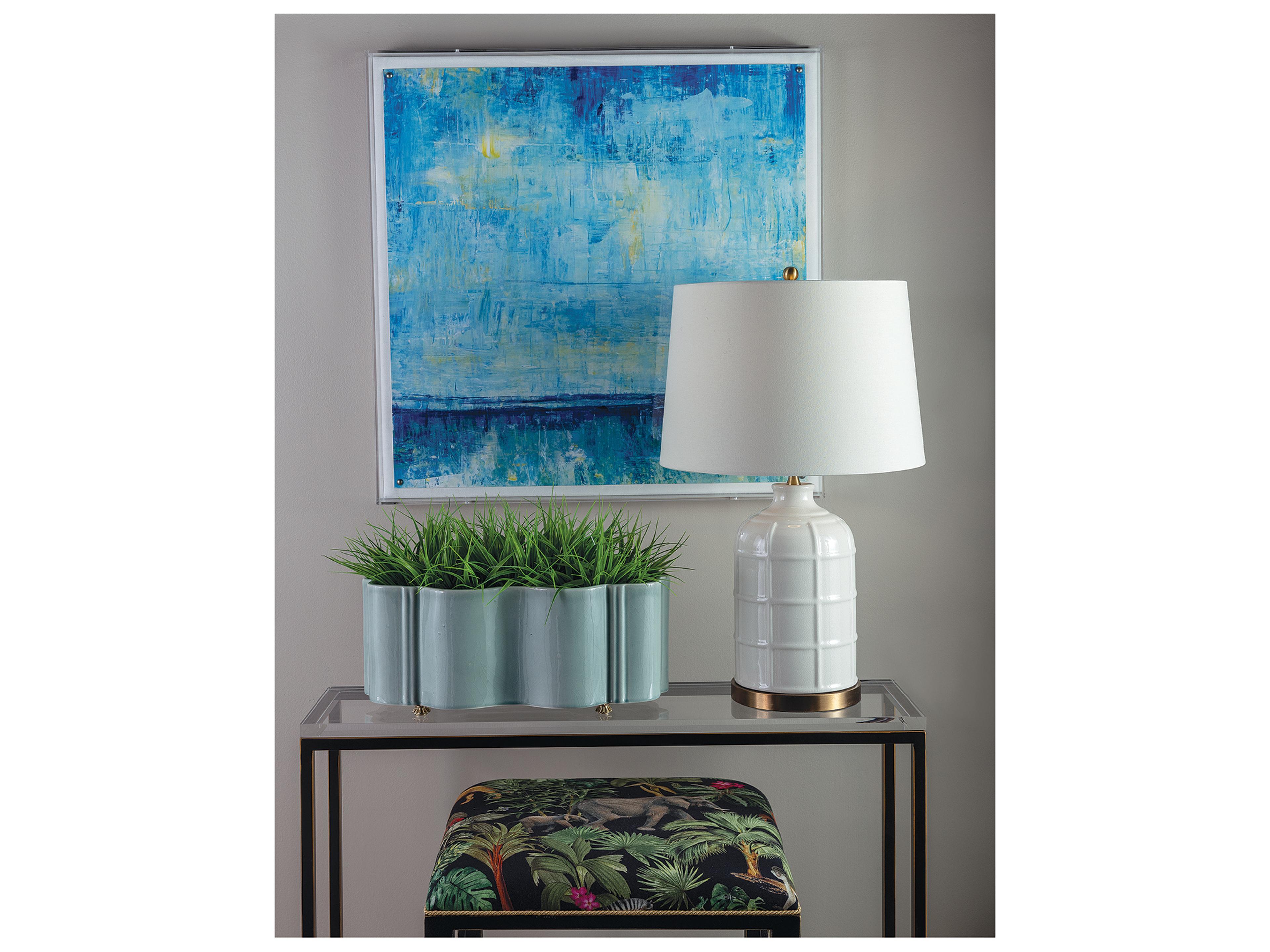 Port 68 Bamboo Garden Cream Lamp