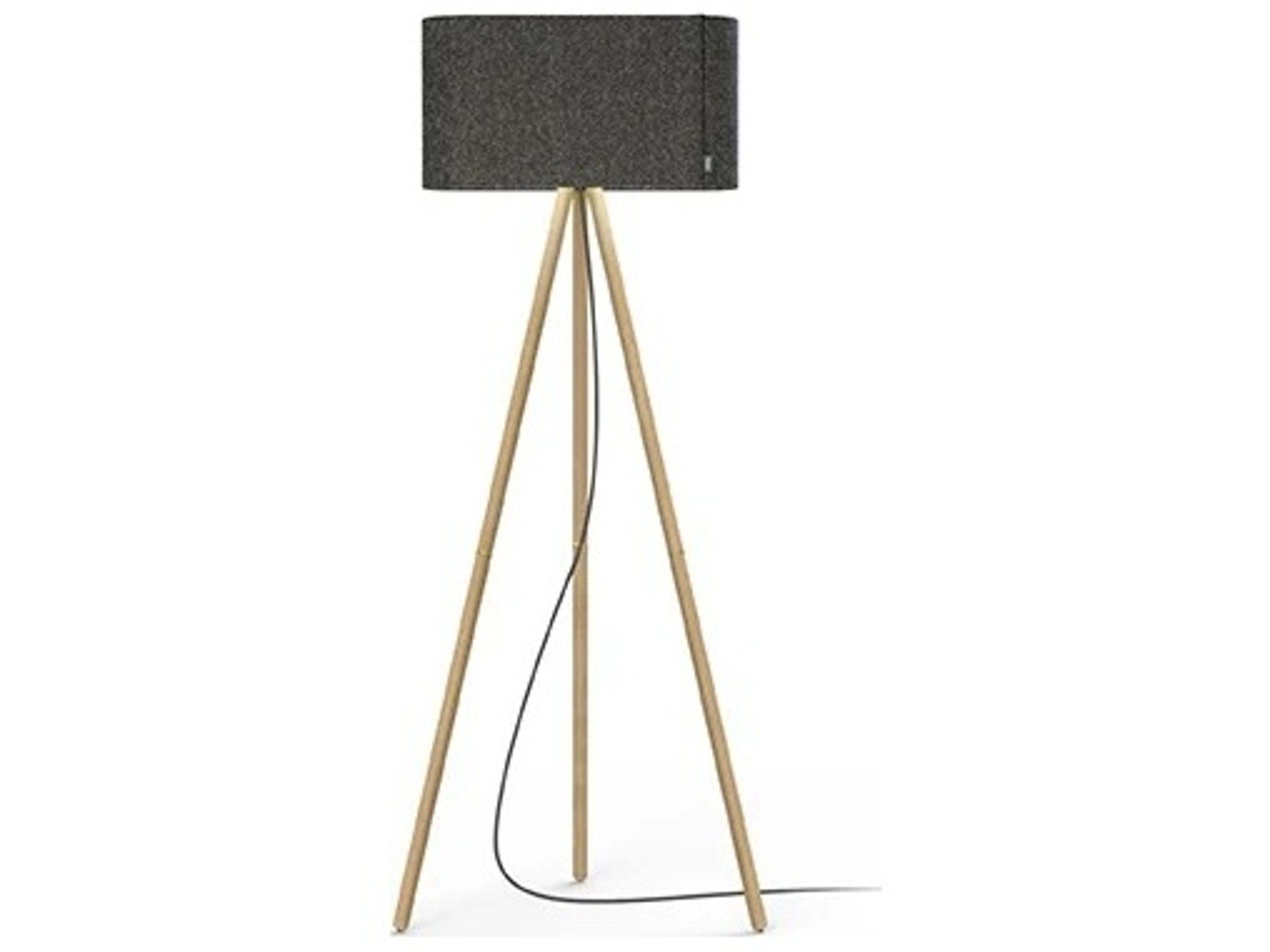 Belmont Graphite Oak Black Floor Lamp