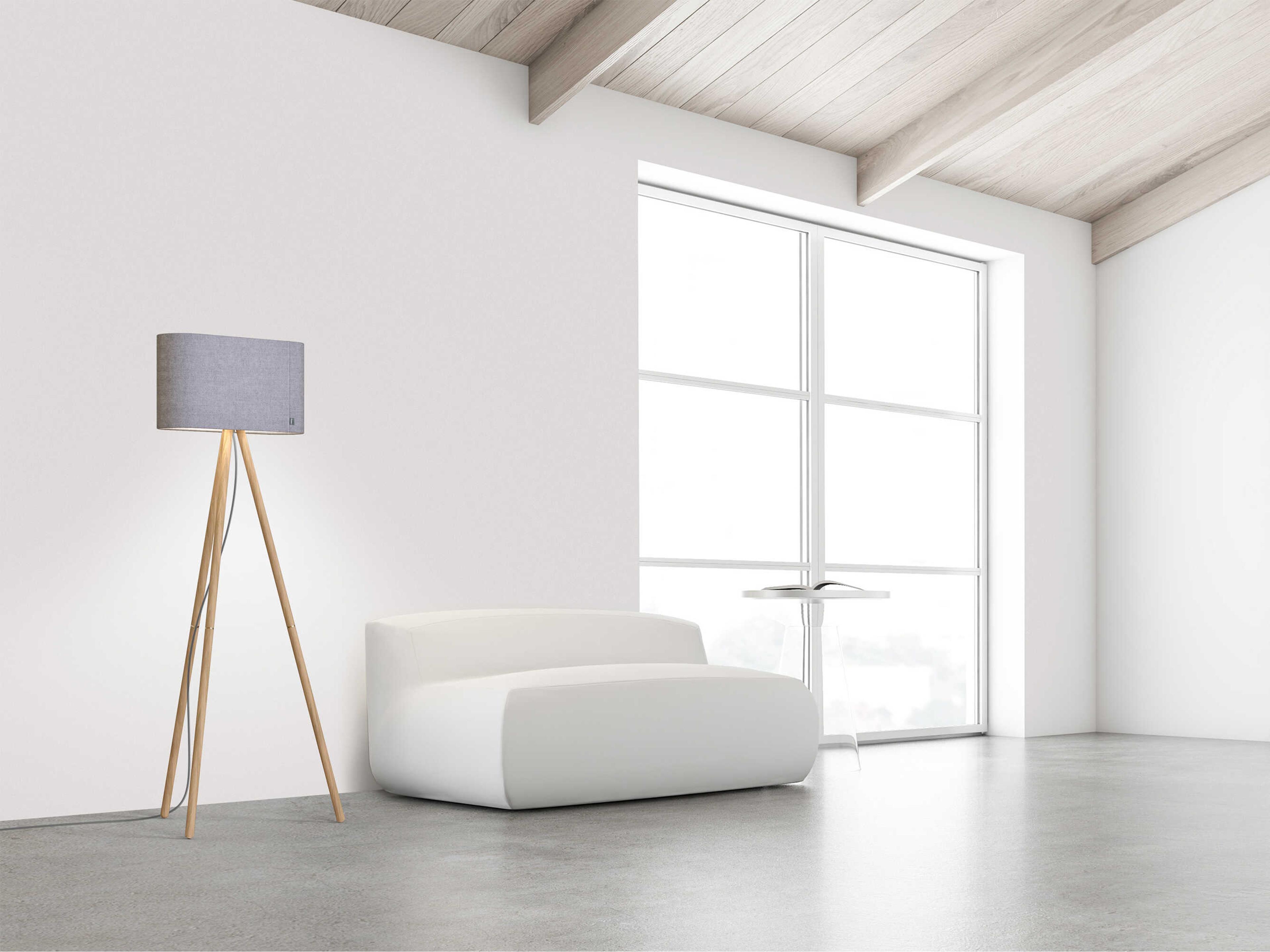 Pablo Belmont Grey Oak Floor Lamp