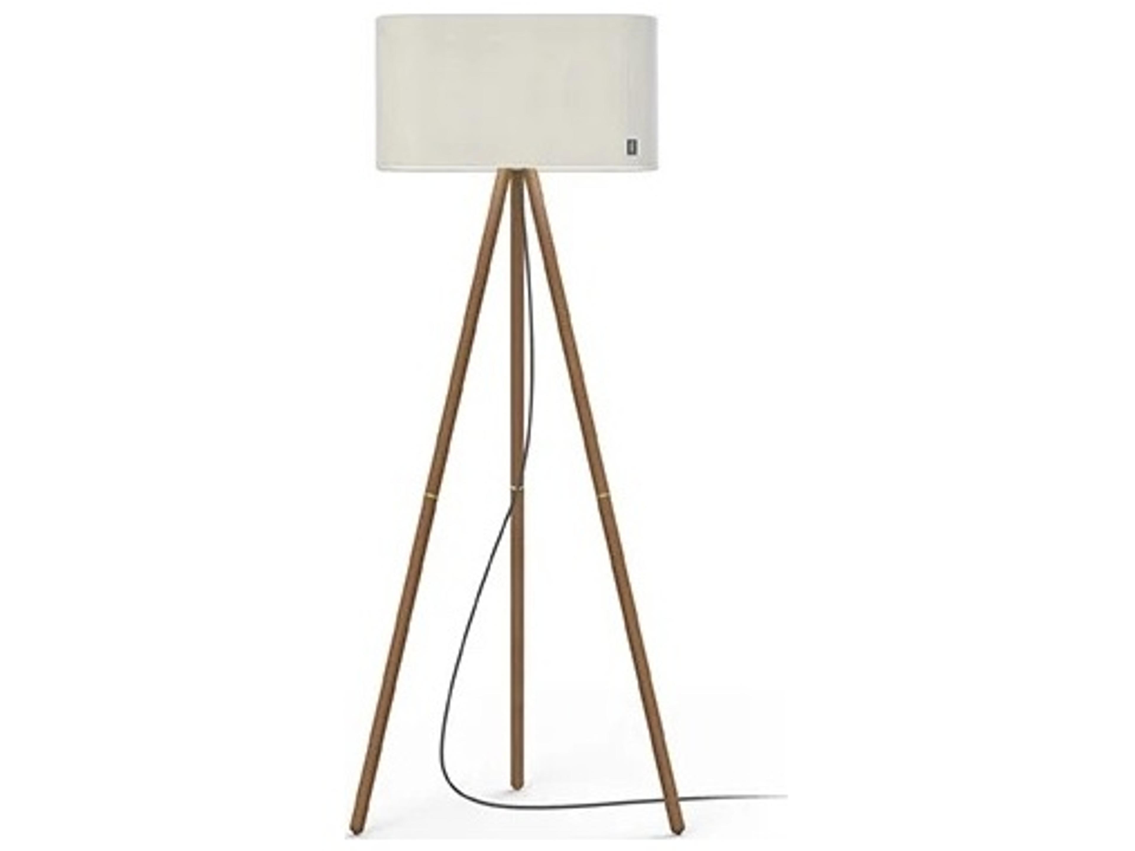 Belmont White Walnut Floor Lamp