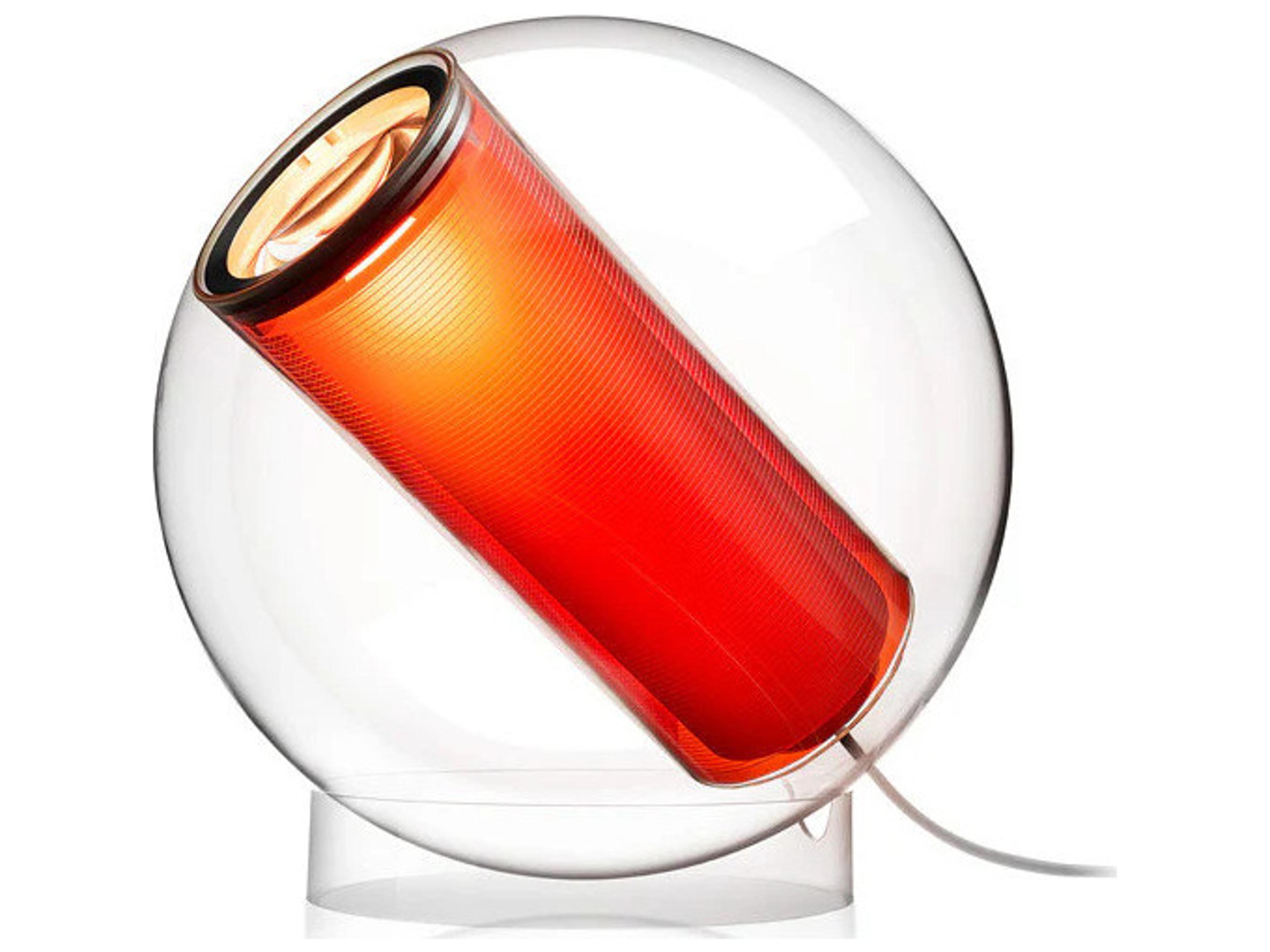 Bel Occhio Orange Acrylic Sphere Table Lamp