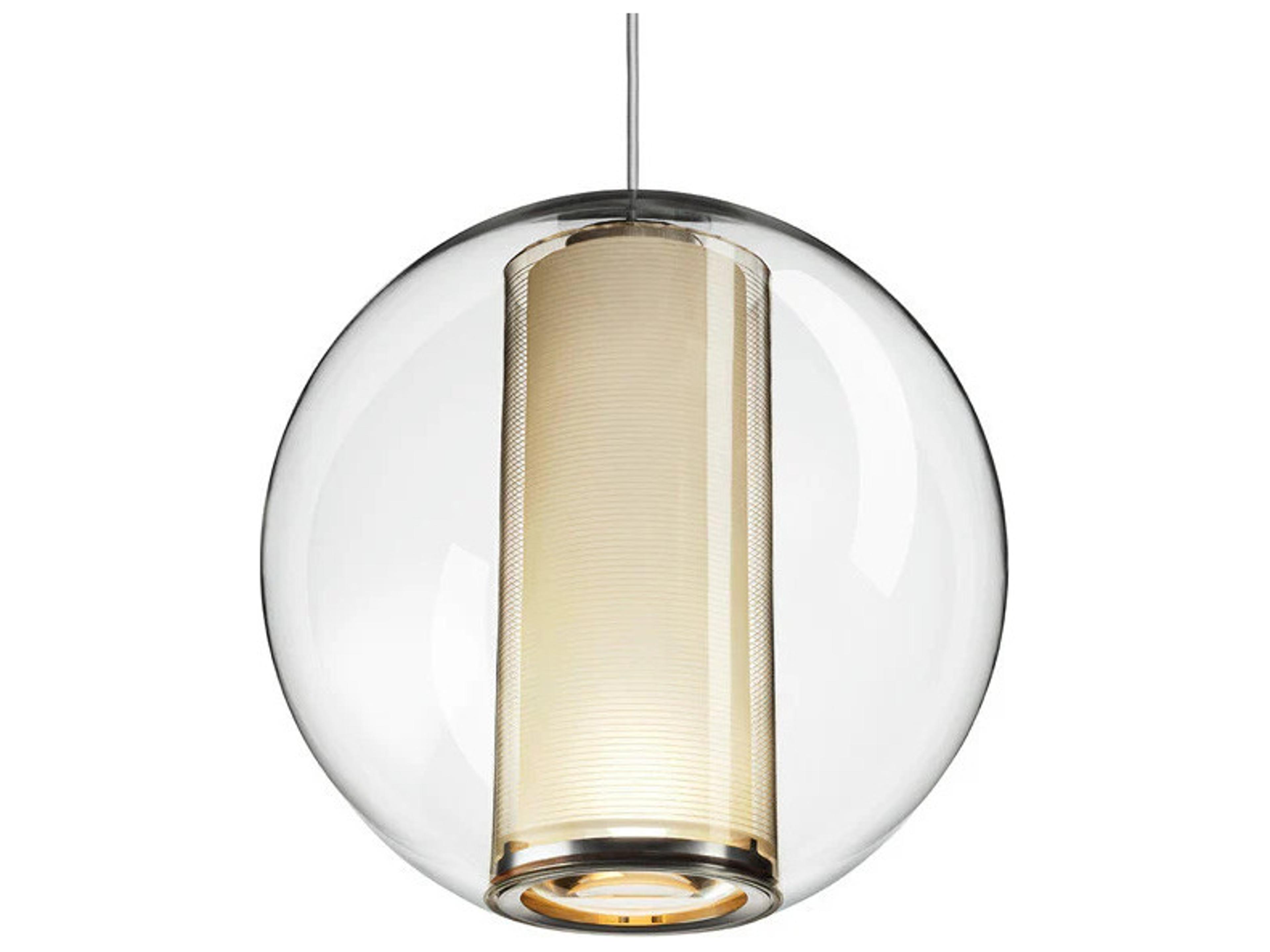 Bel Occhio 1-Light White Globe Pendant