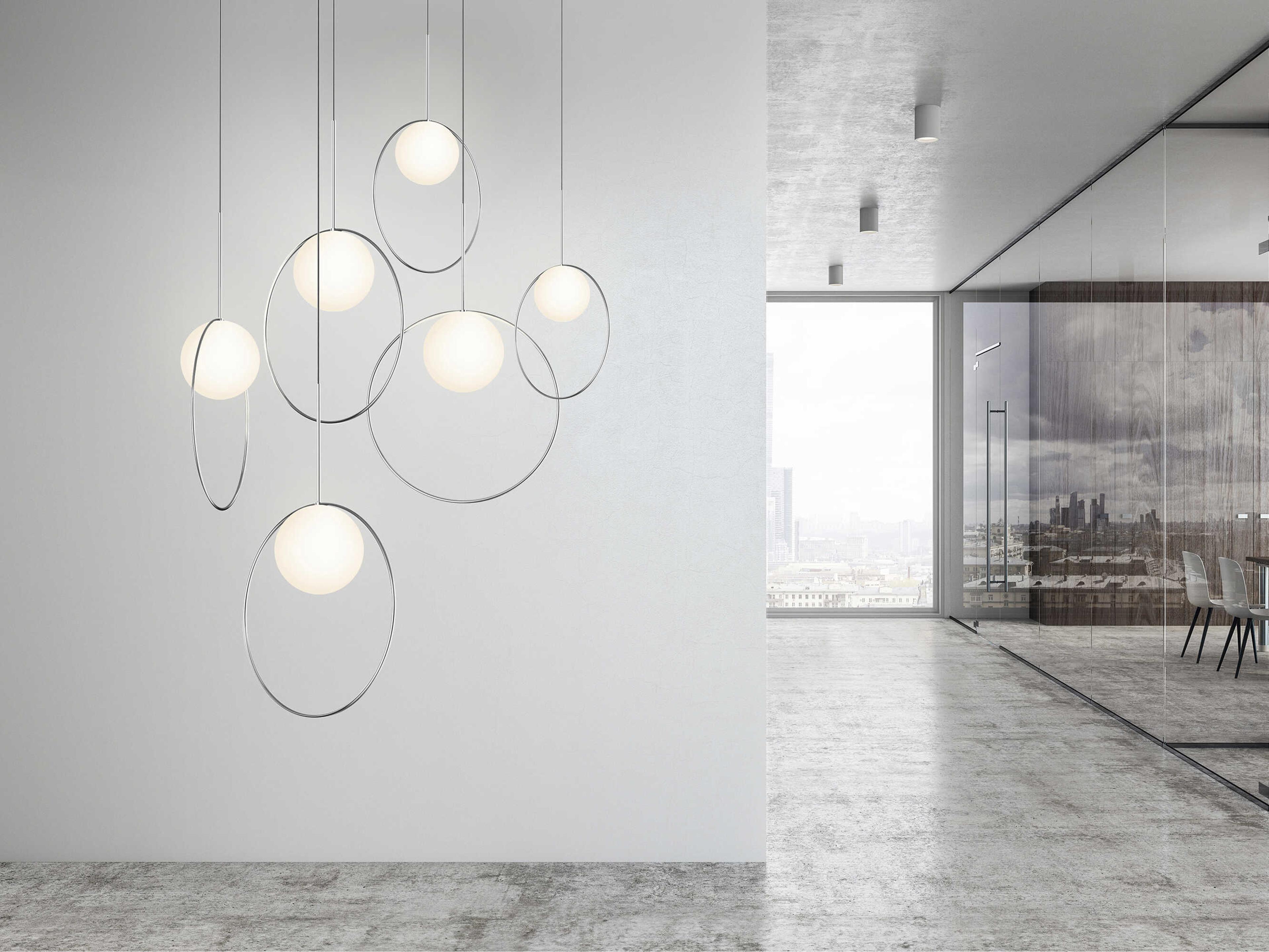 Pablo Bola Halo 1-Light Globe Round Pendant