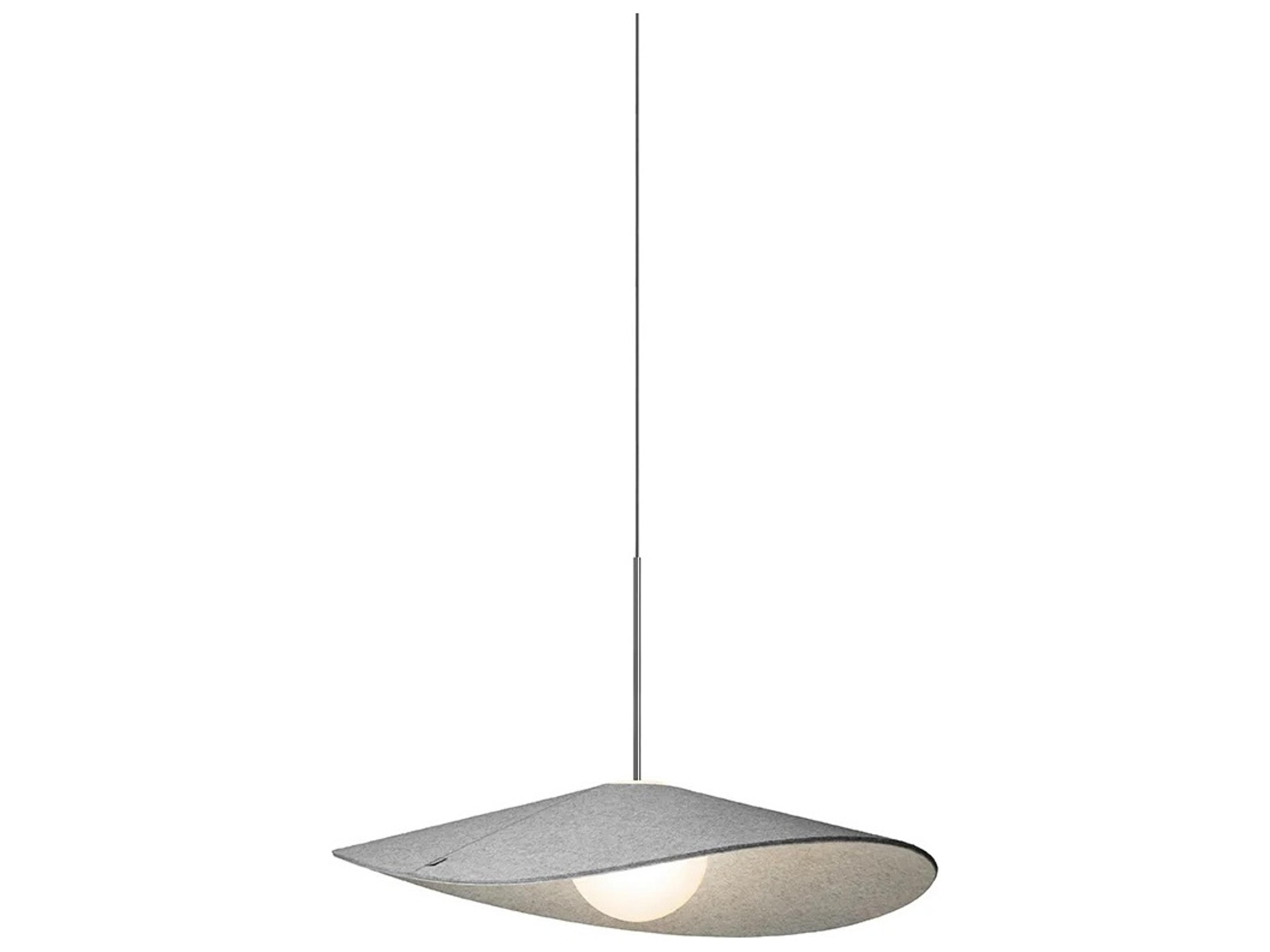 Bola Felt 1-Light Pebble Grey Globe Pendant