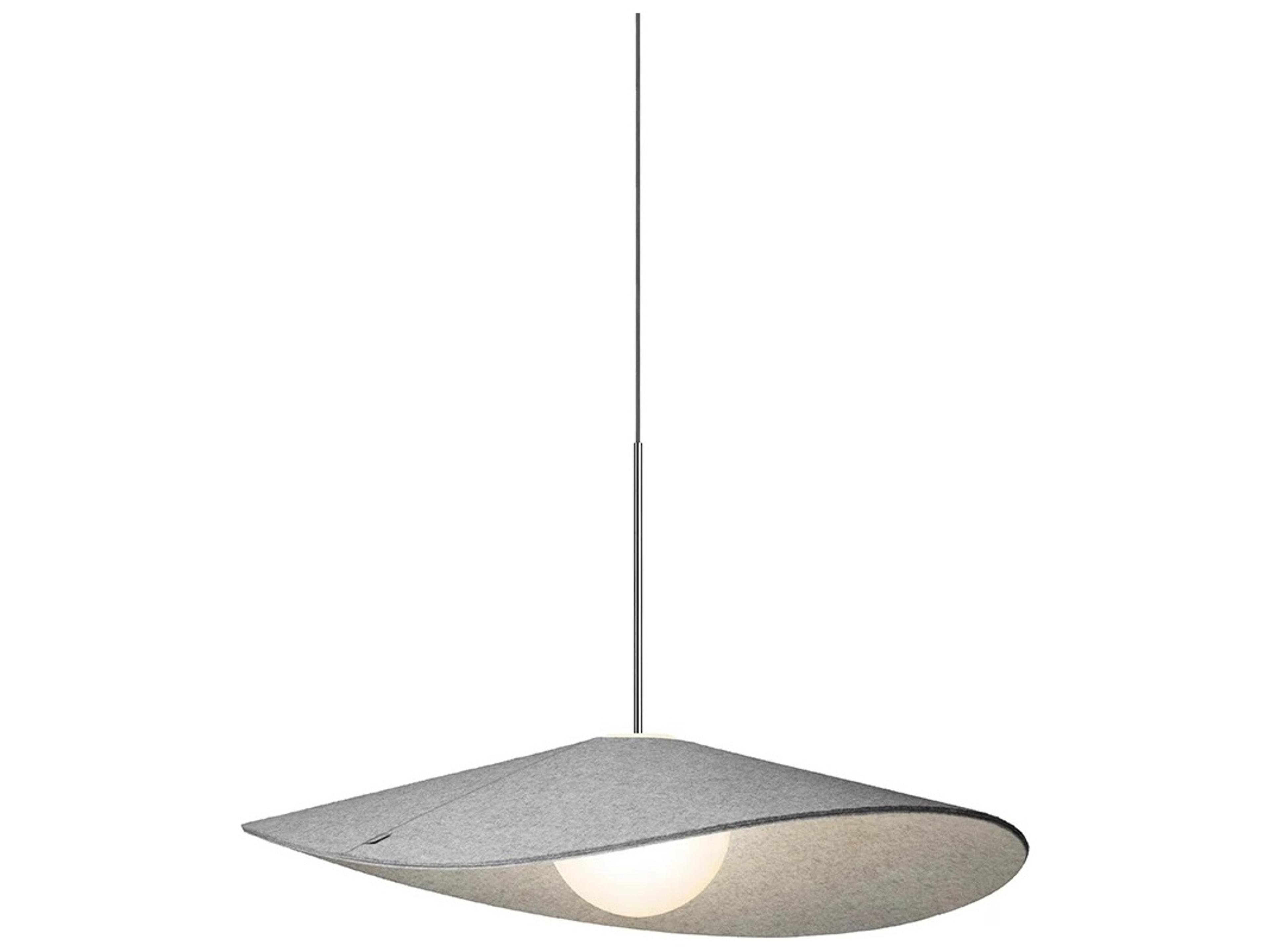 Bola Felt 1-Light Pebble Grey Globe Pendant