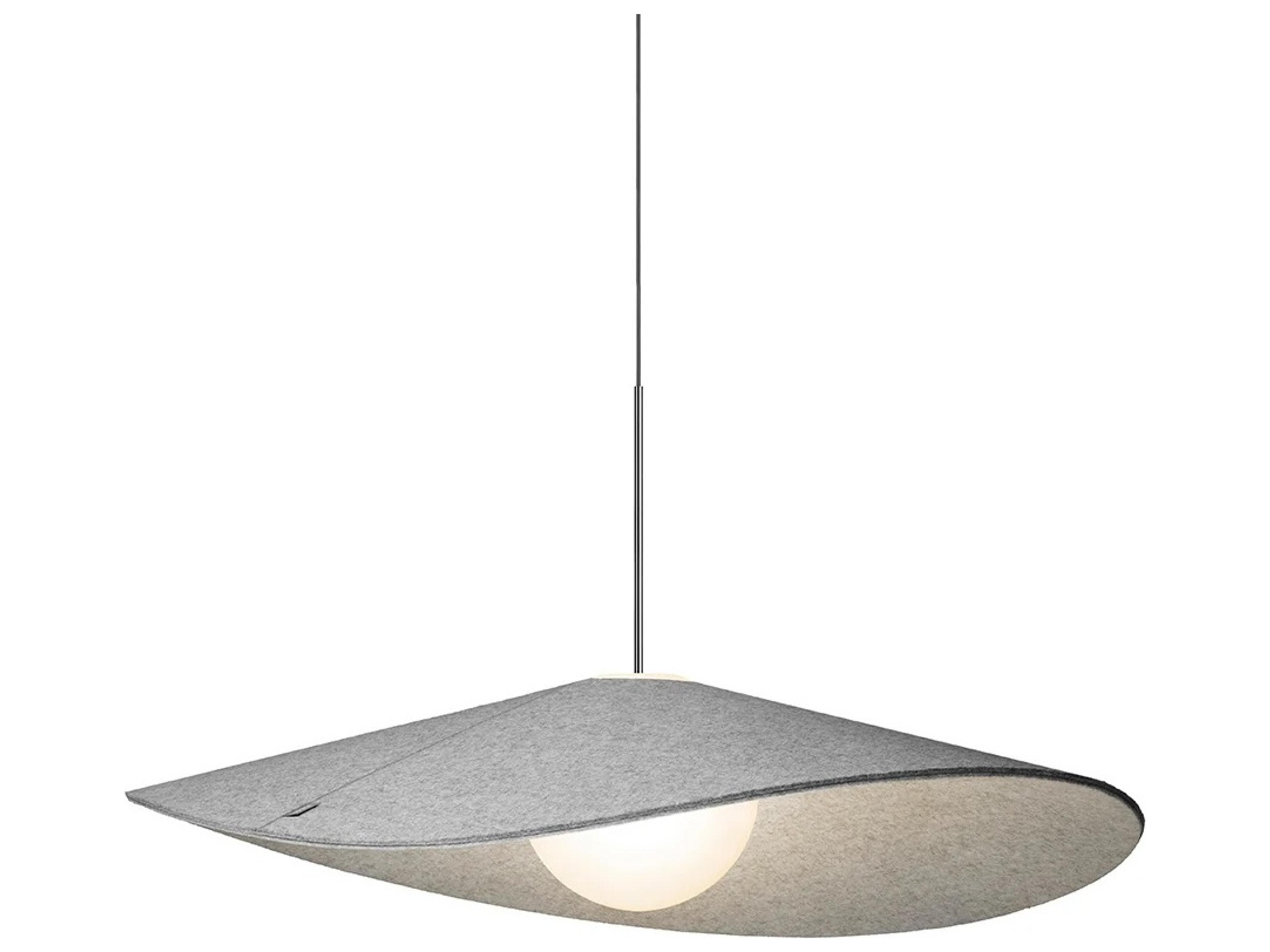 Bola Felt 1-Light Pebble Grey Globe Pendant