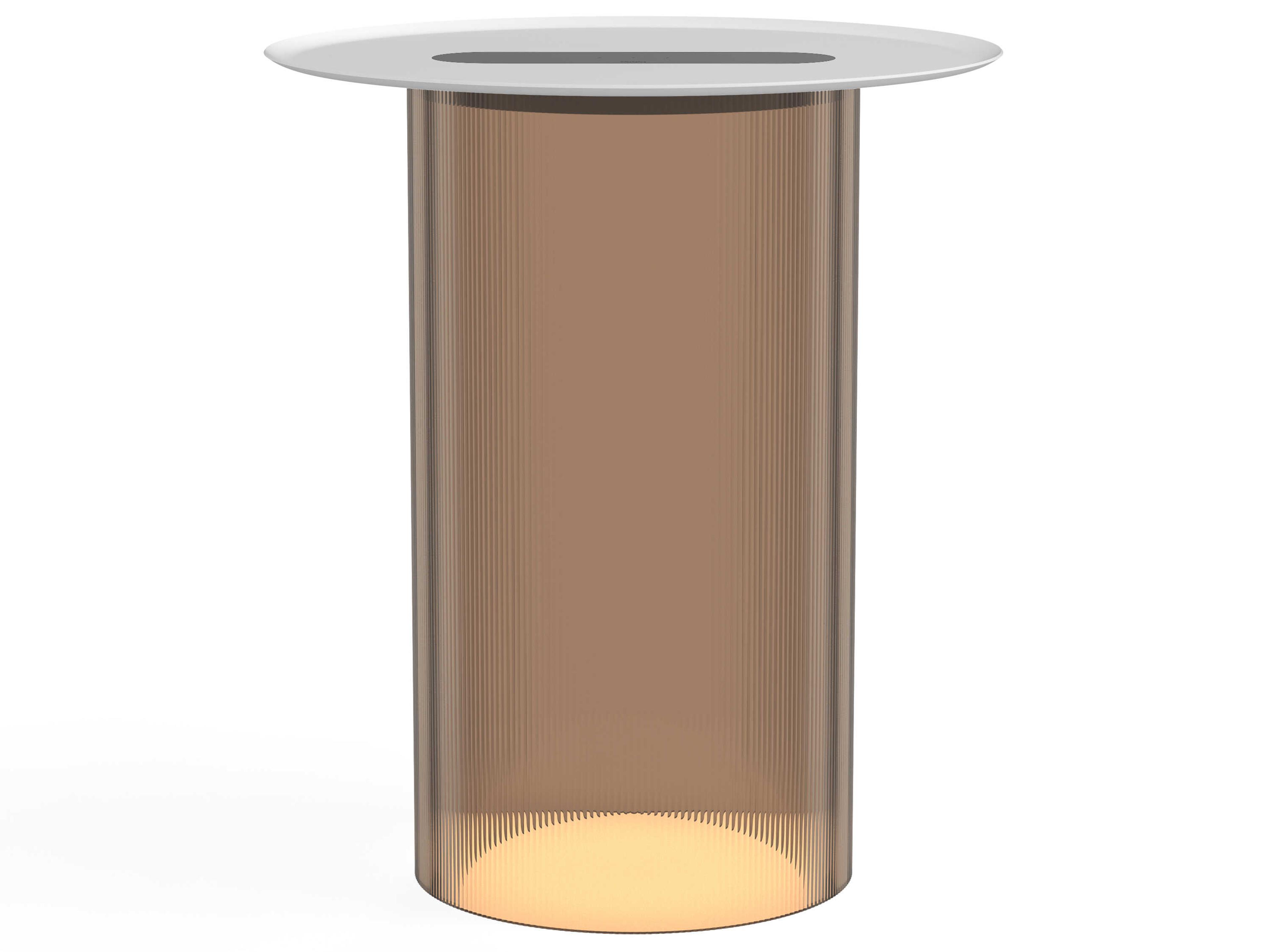 Pablo Carousel Round Metal Bronze End Table