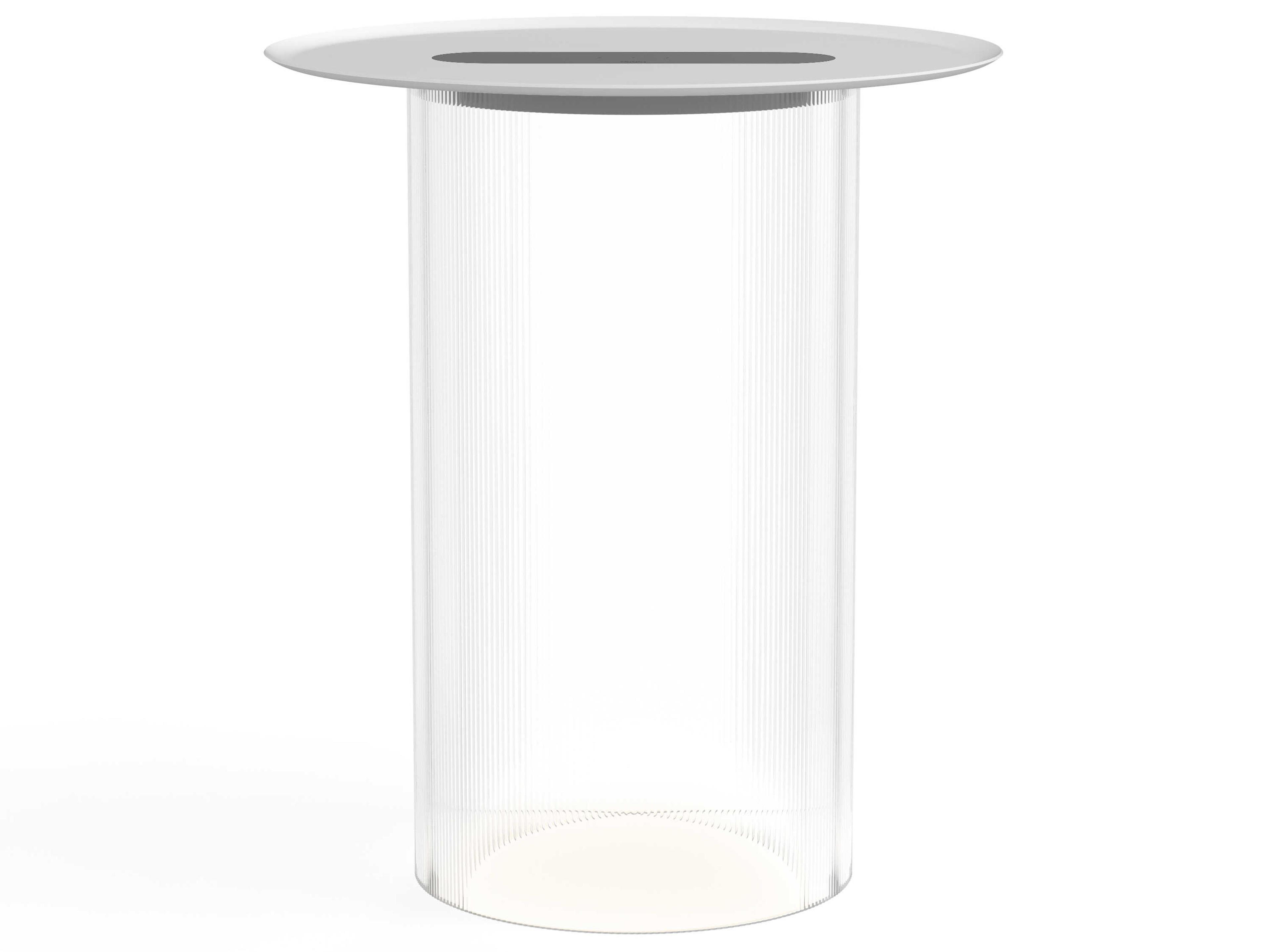 Pablo Carousel Round Metal Clear End Table