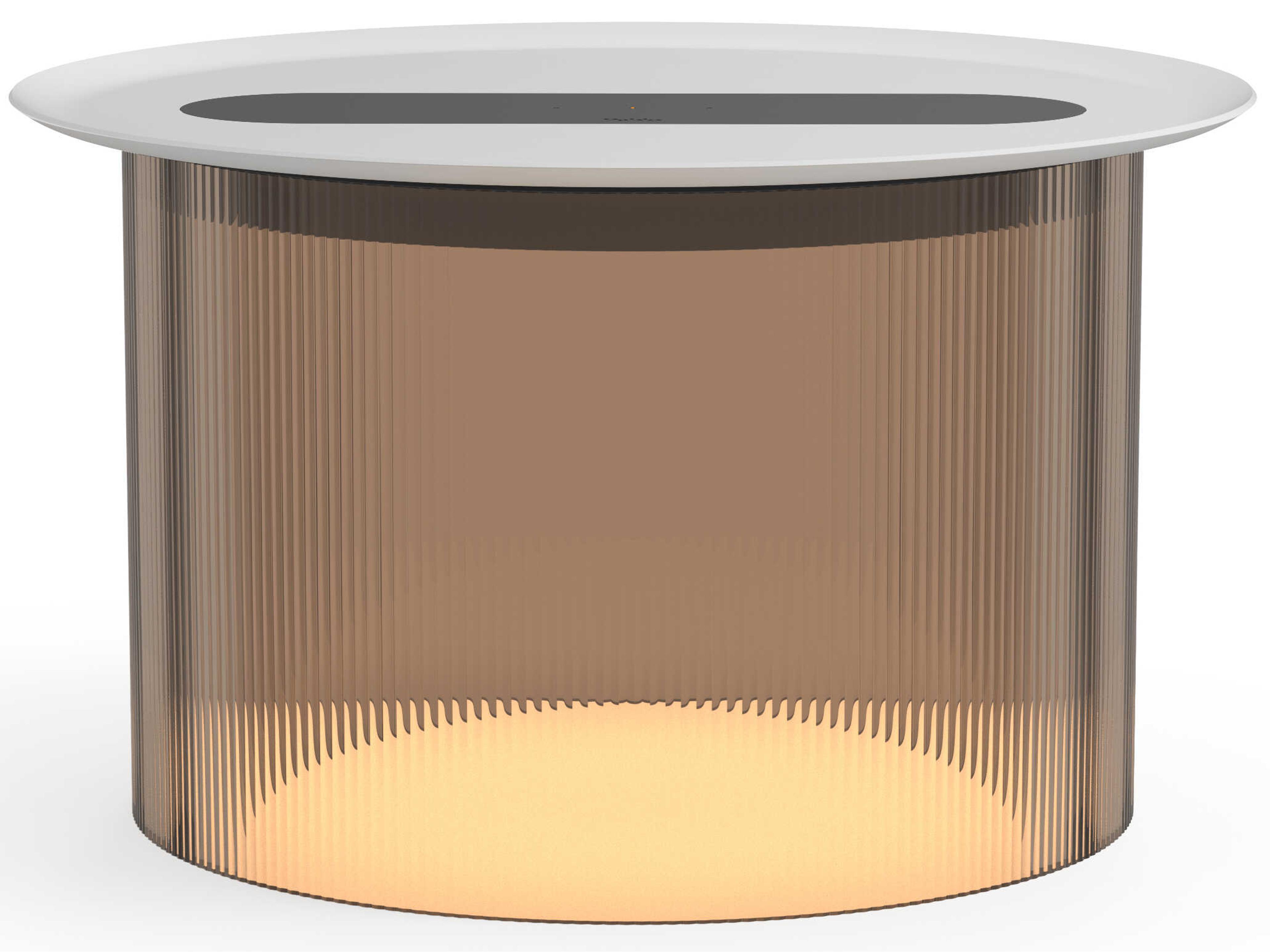 Pablo Carousel Round Metal Bronze End Table