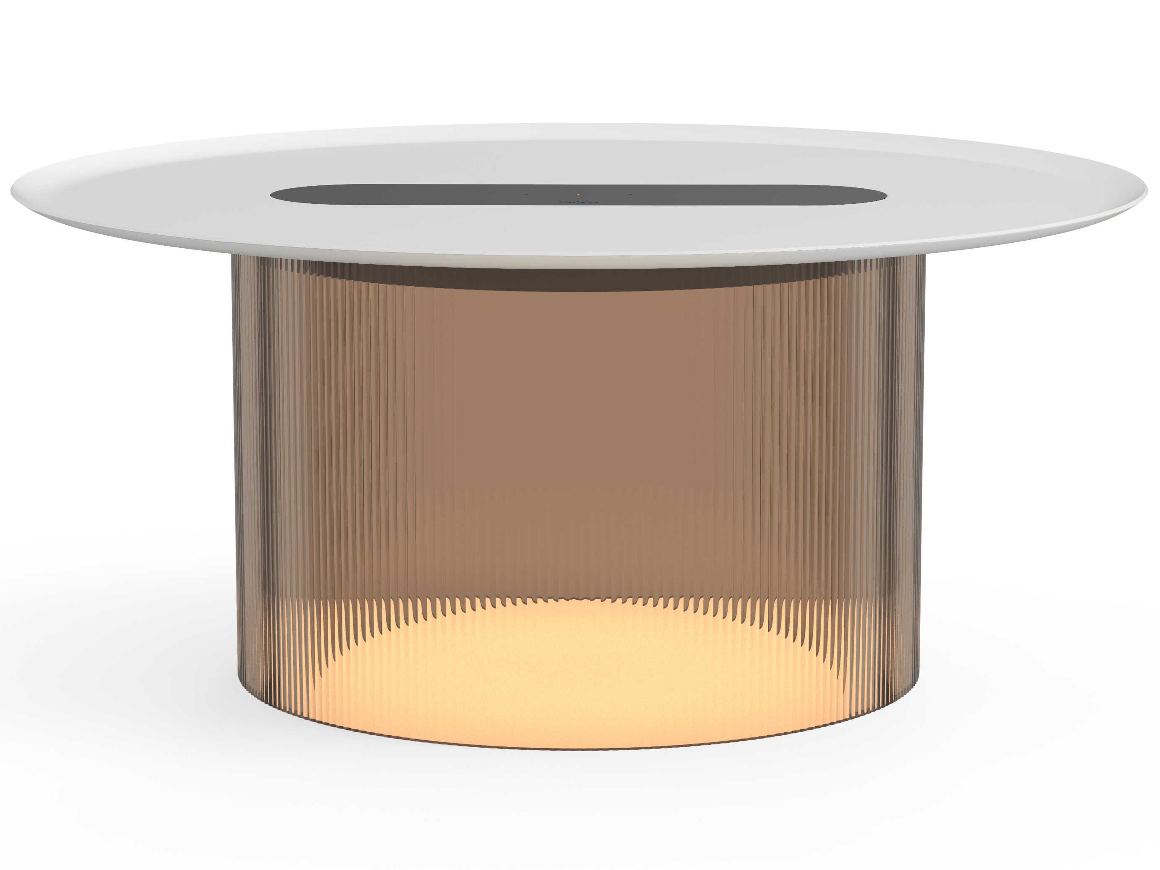 Pablo Carousel Round Metal Bronze End Table