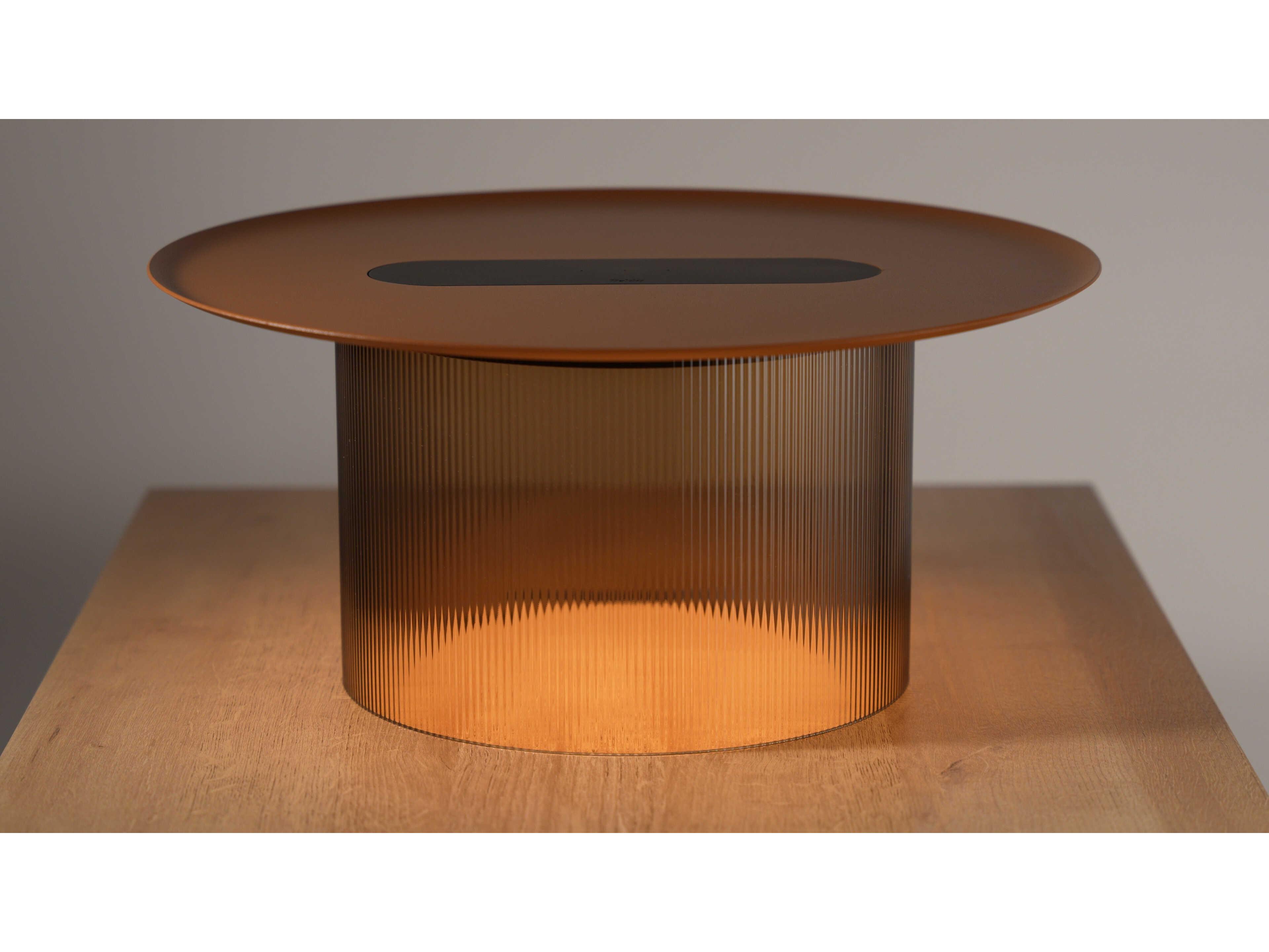 Pablo Carousel Round Metal Bronze End Table