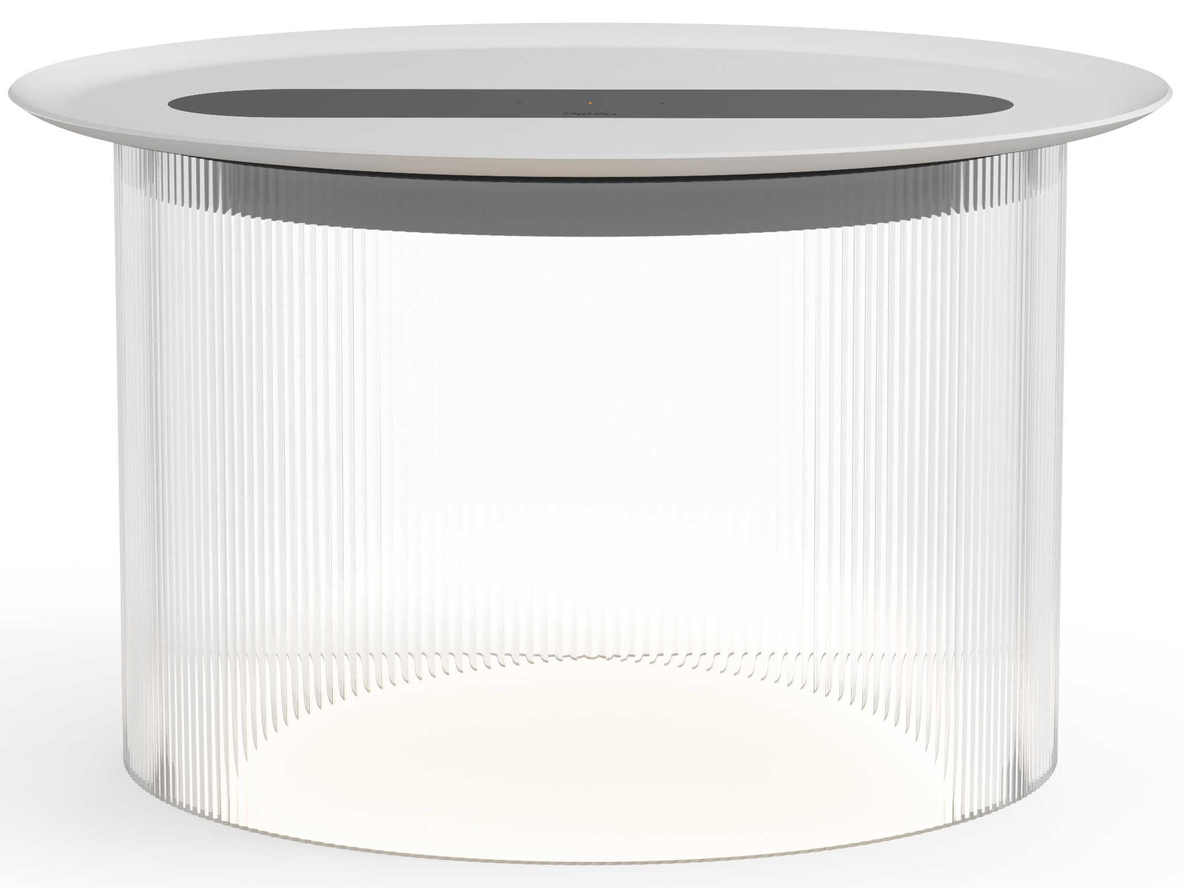 Pablo Carousel Round Metal Clear End Table