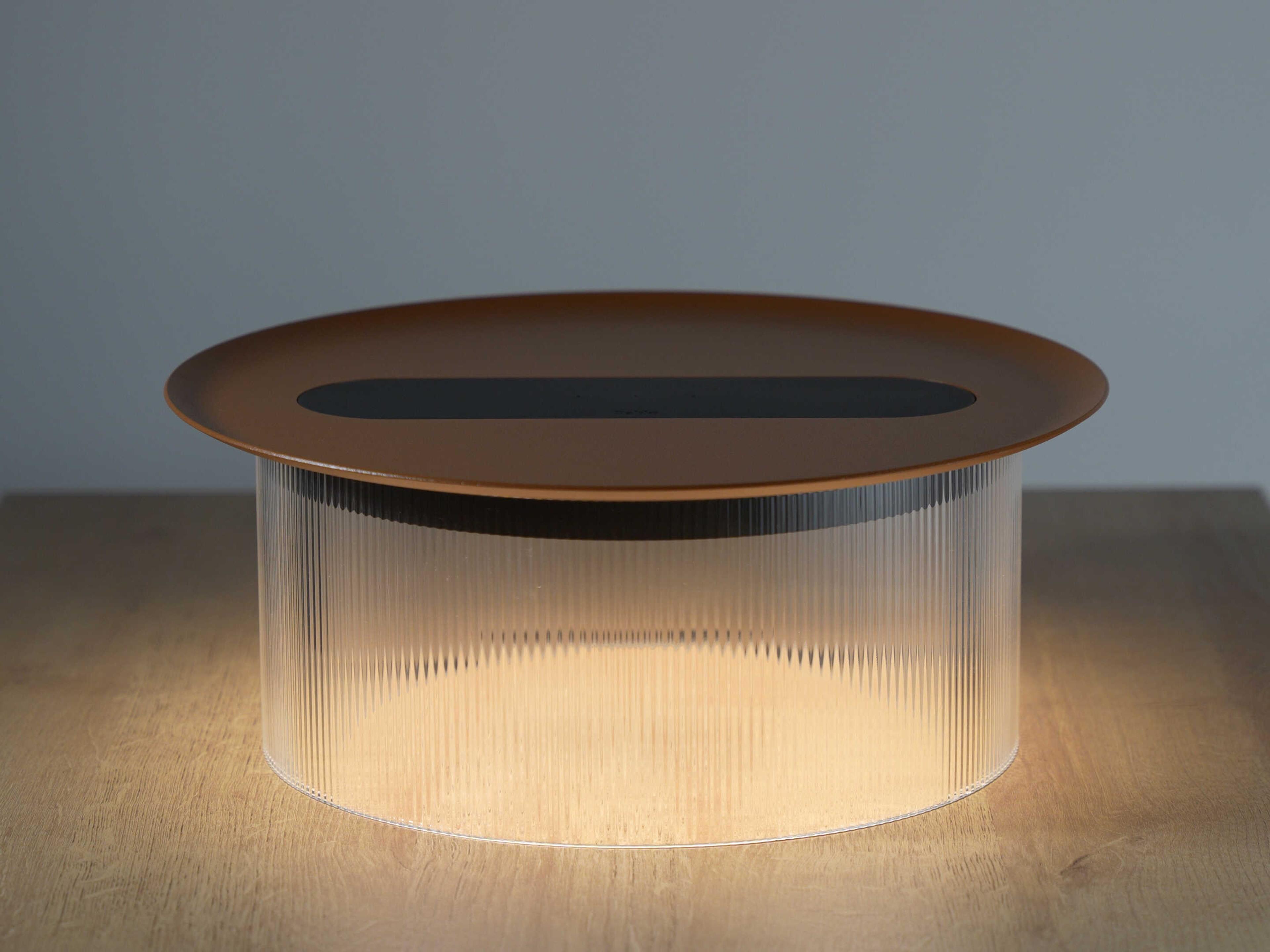 Pablo Carousel Round Metal Clear End Table