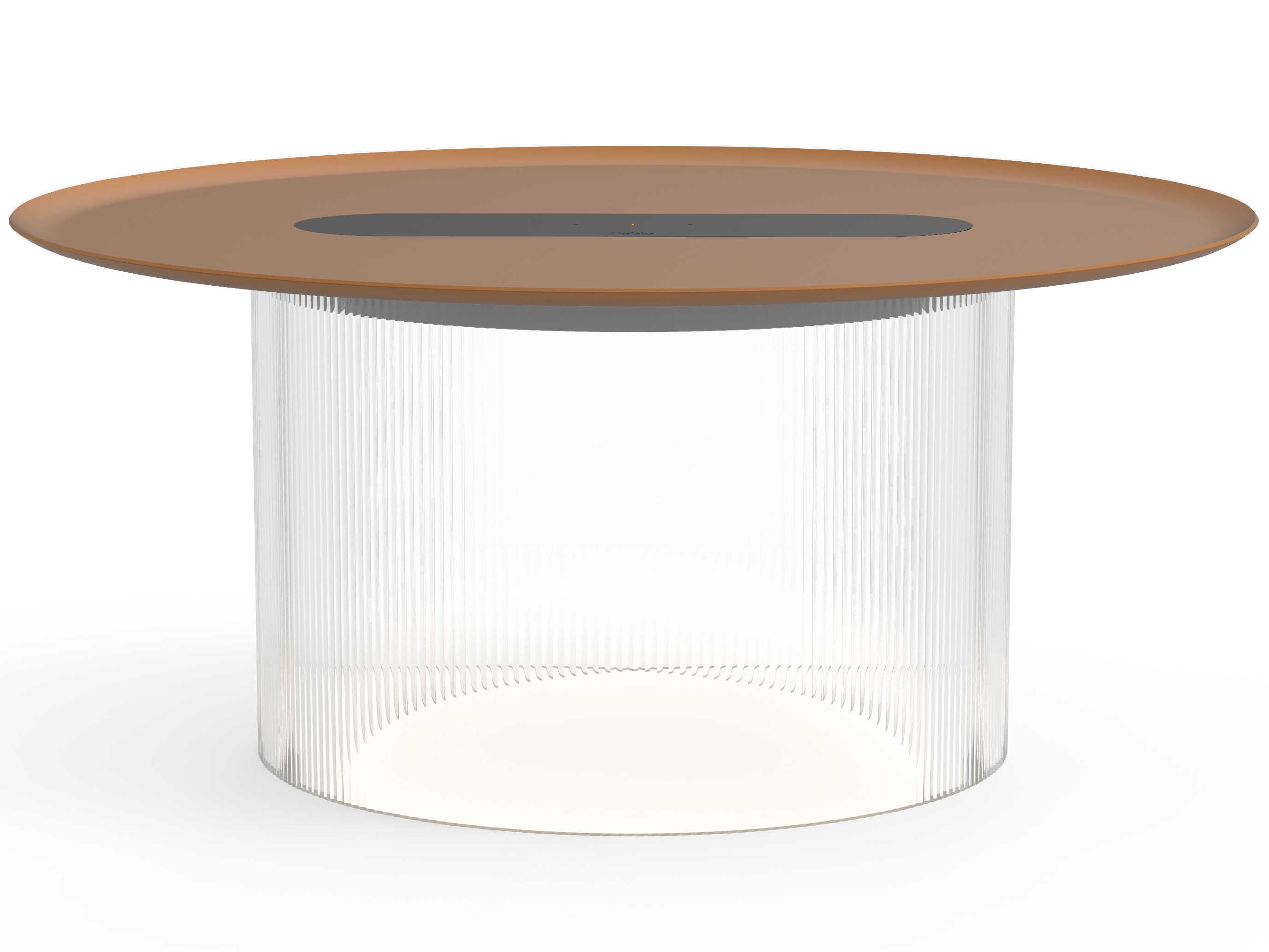 Pablo Carousel Round Metal Clear End Table