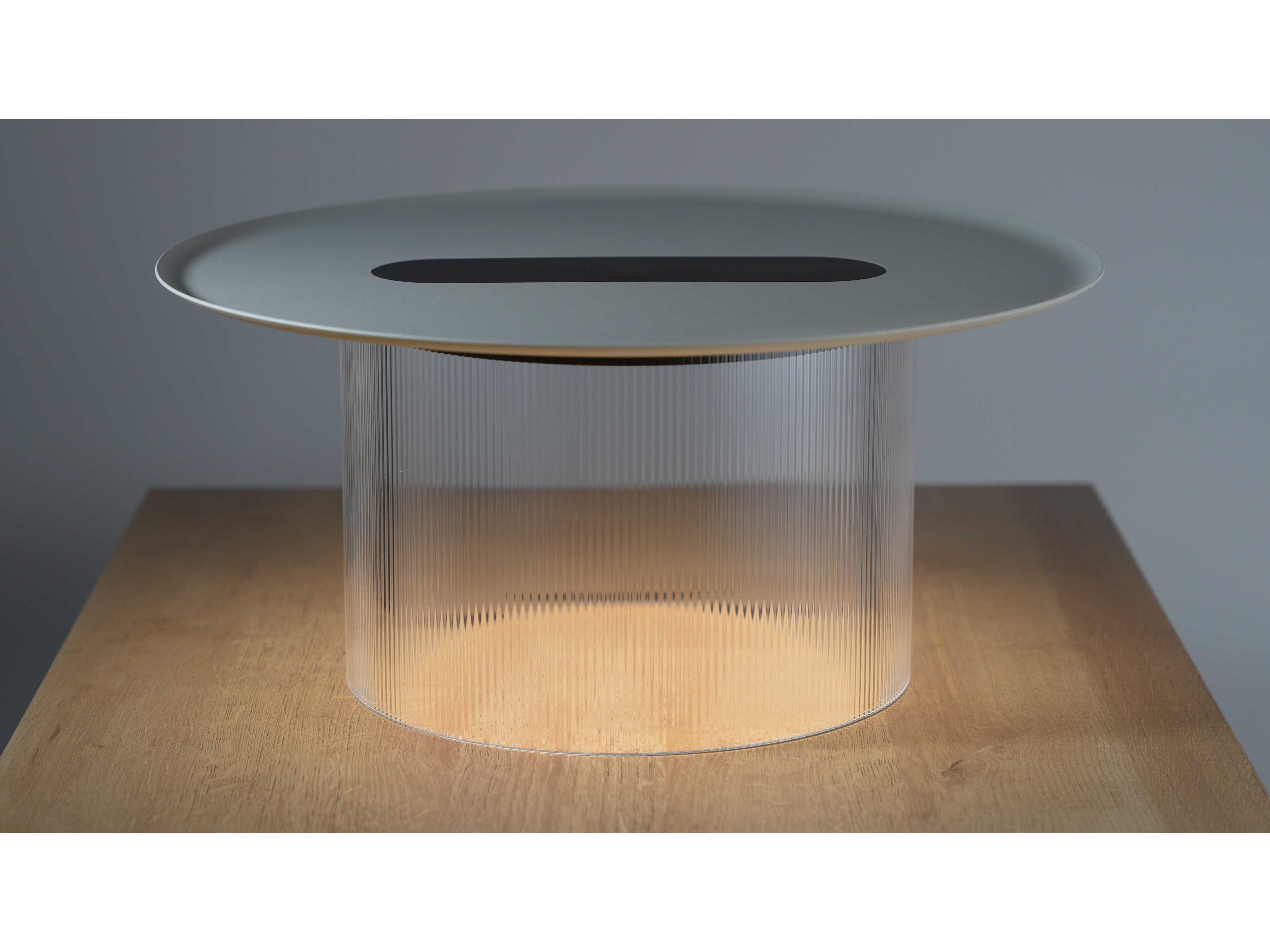 Pablo Carousel Round Metal Clear End Table