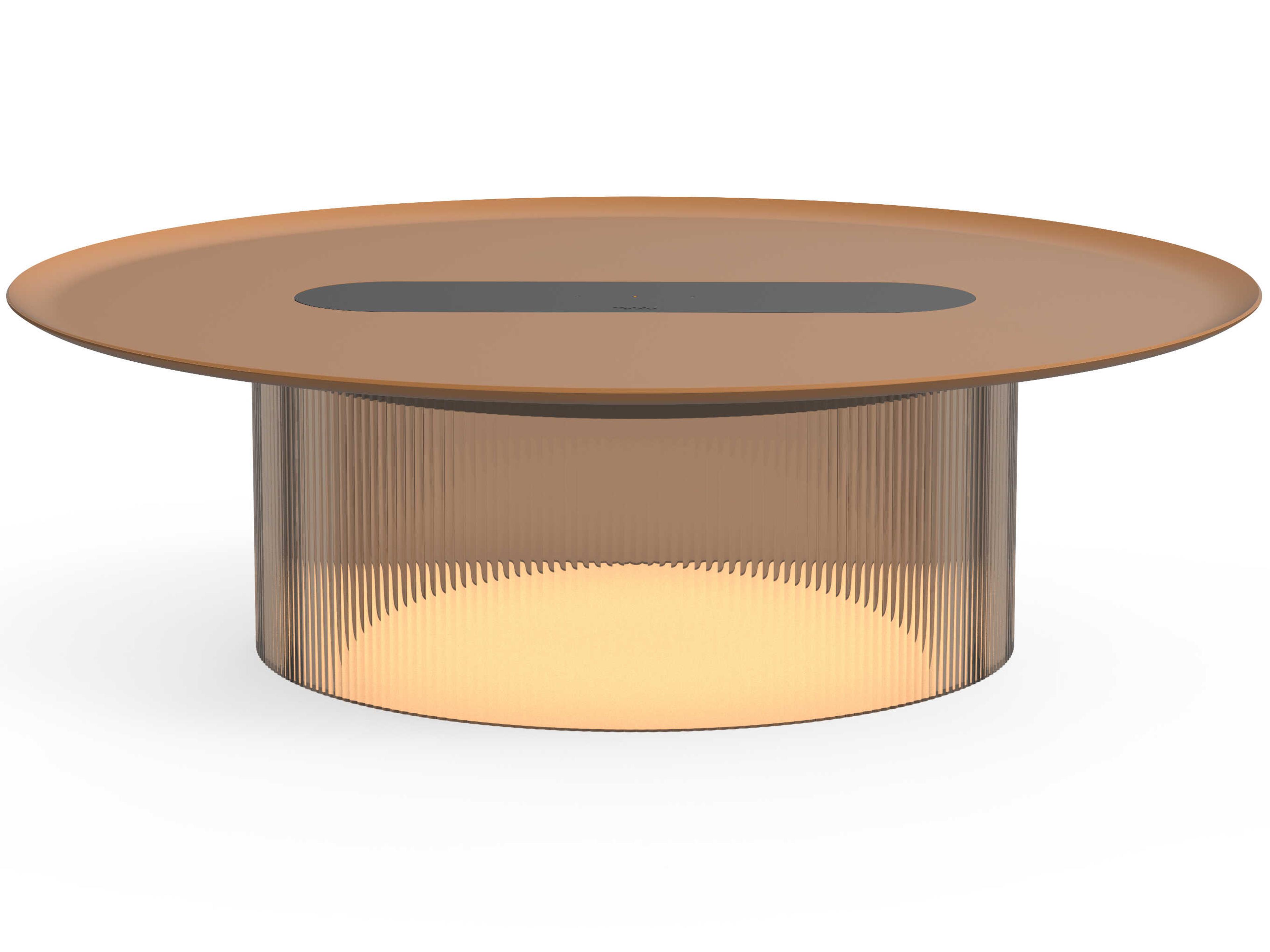 Pablo Carousel Round Metal Bronze End Table