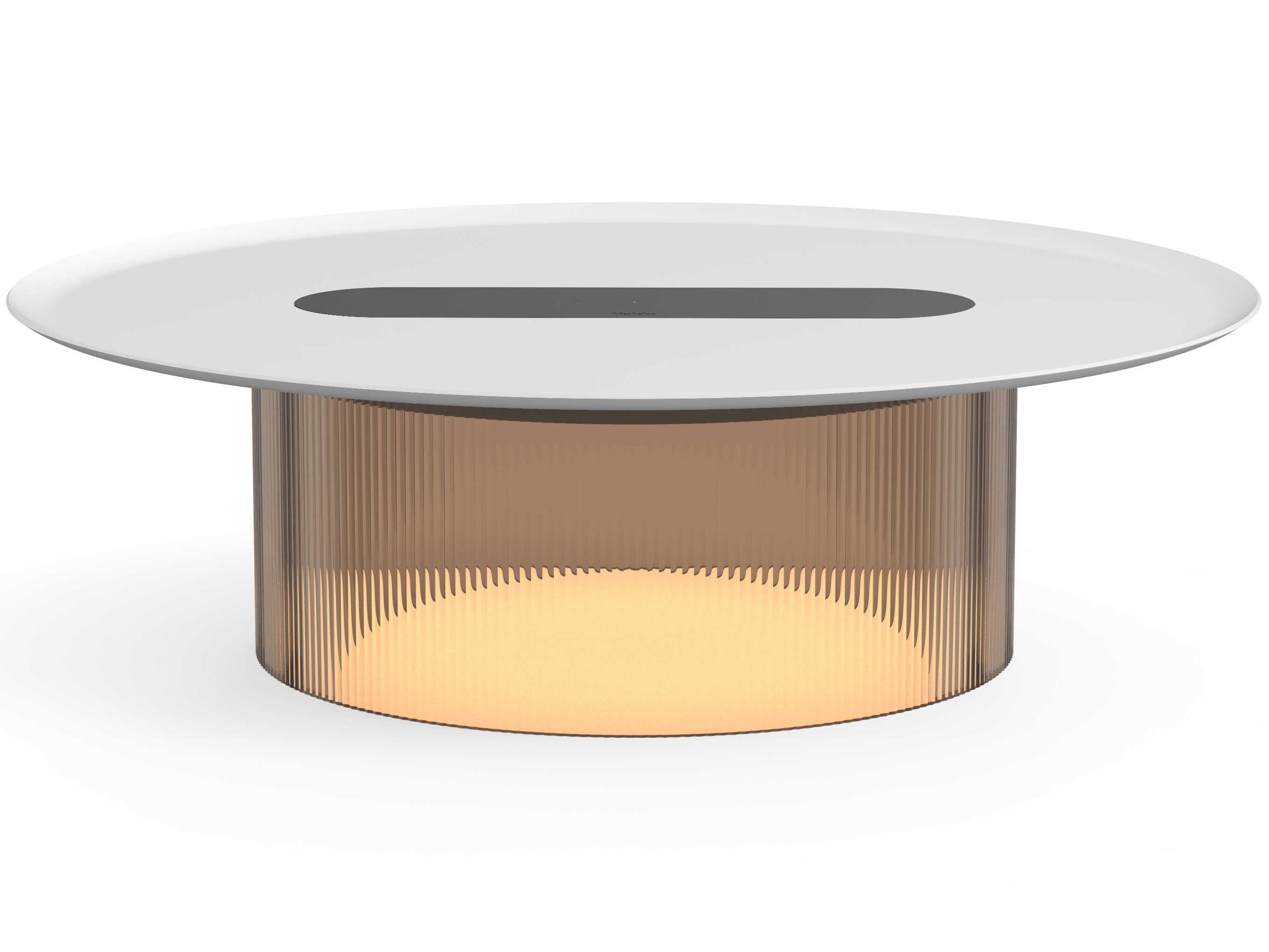 Pablo Carousel Round Metal Bronze End Table