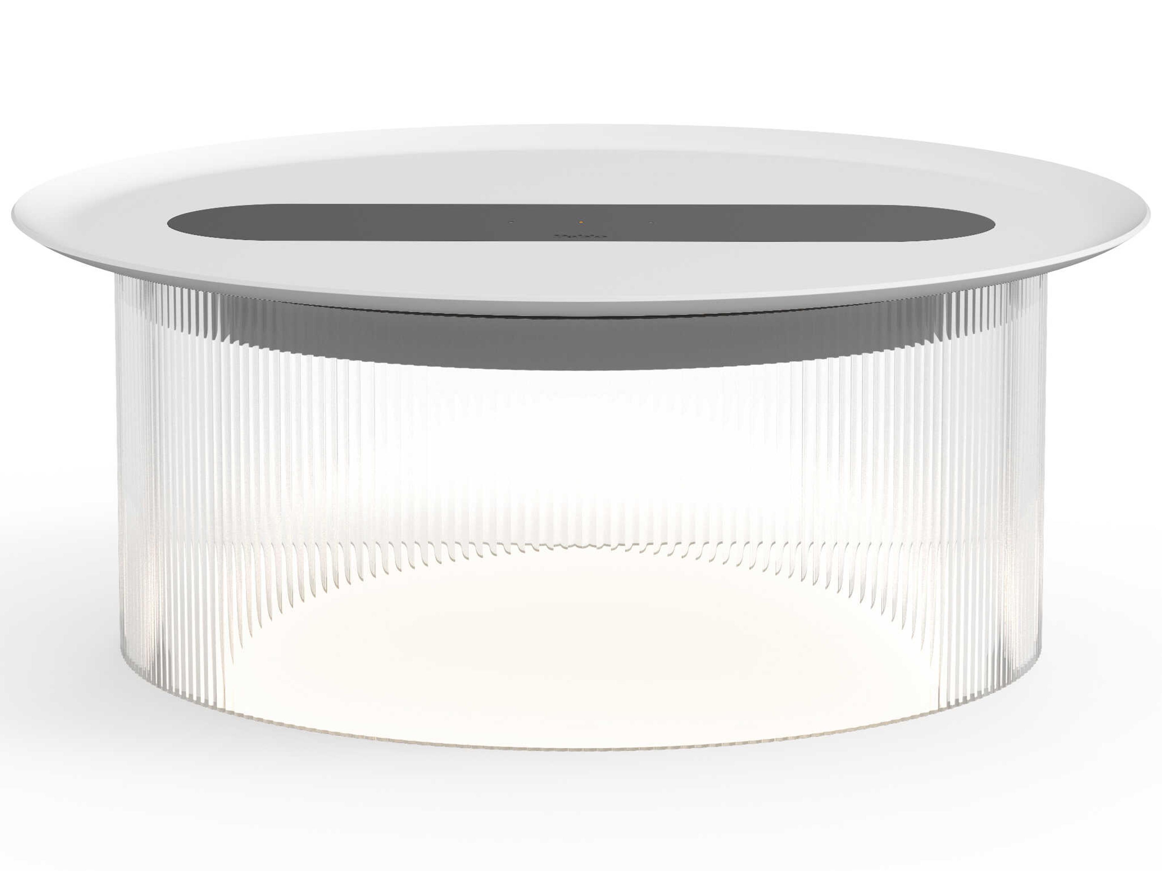 Pablo Carousel Round Metal Clear End Table