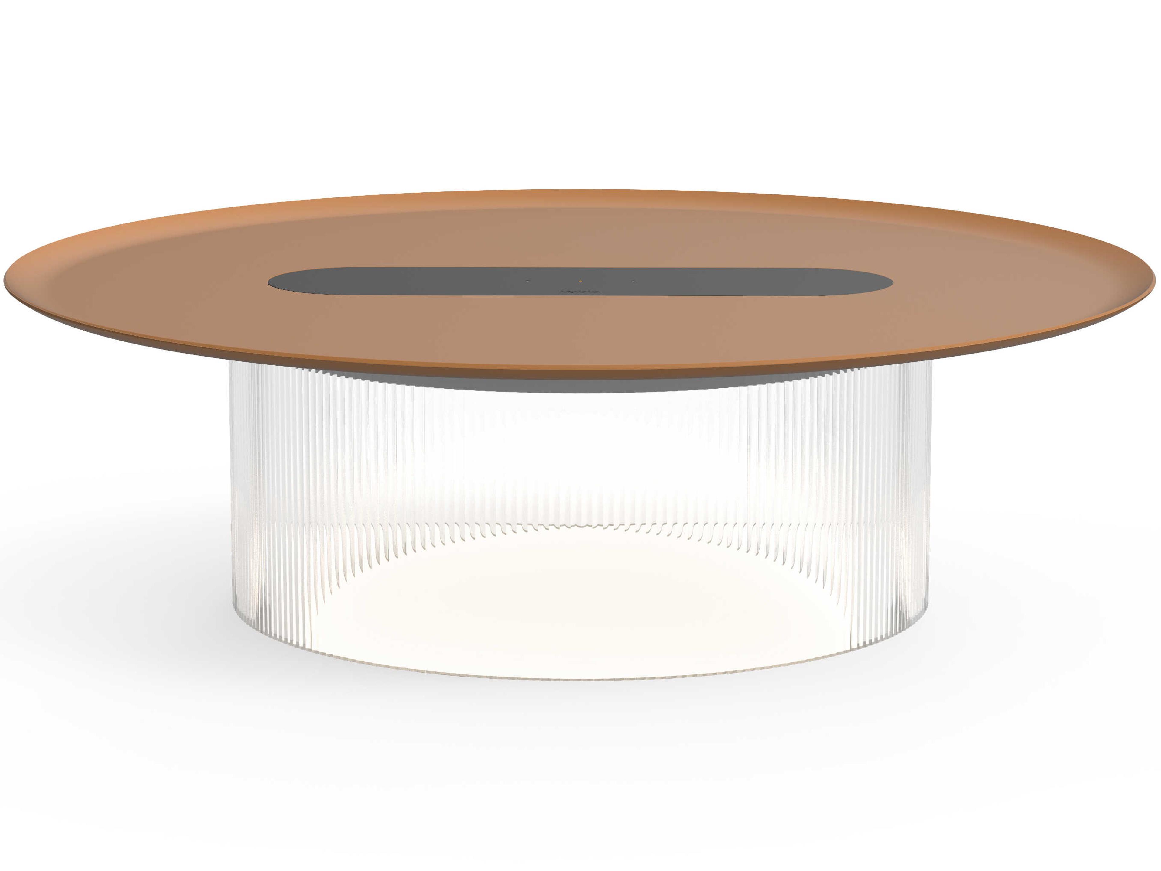 Pablo Carousel Round Metal Clear End Table