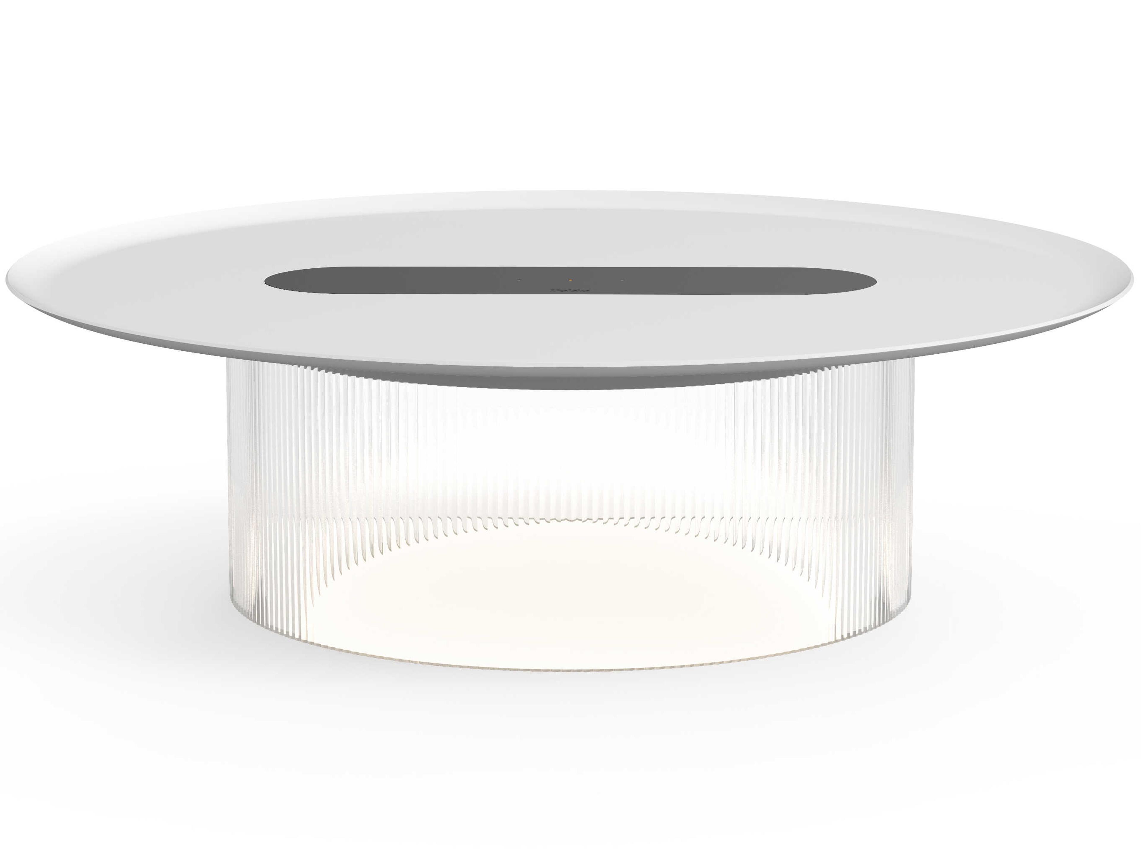 Pablo Carousel Round Metal Clear End Table