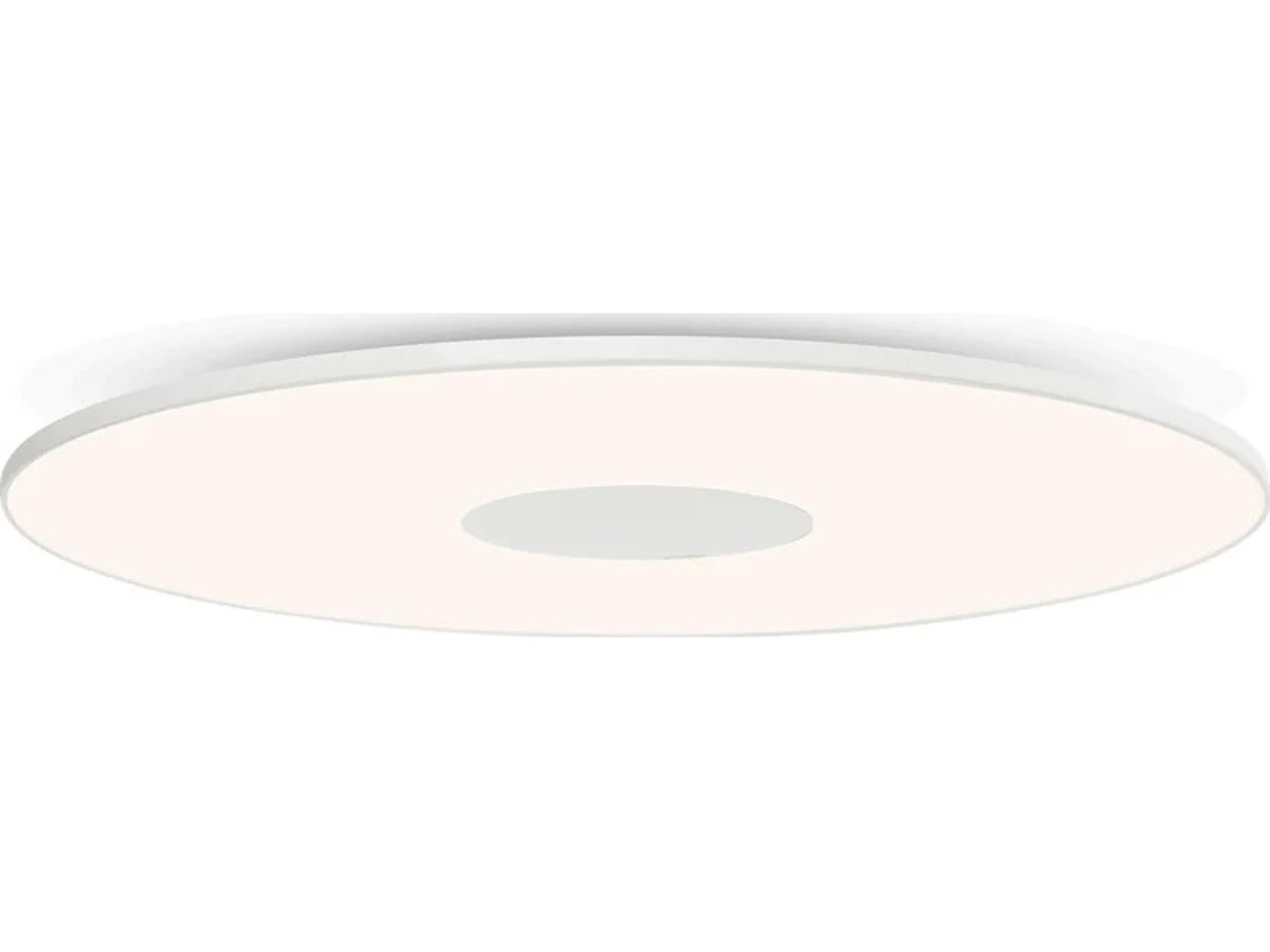 Circa 1-Light White Round Flush Mount