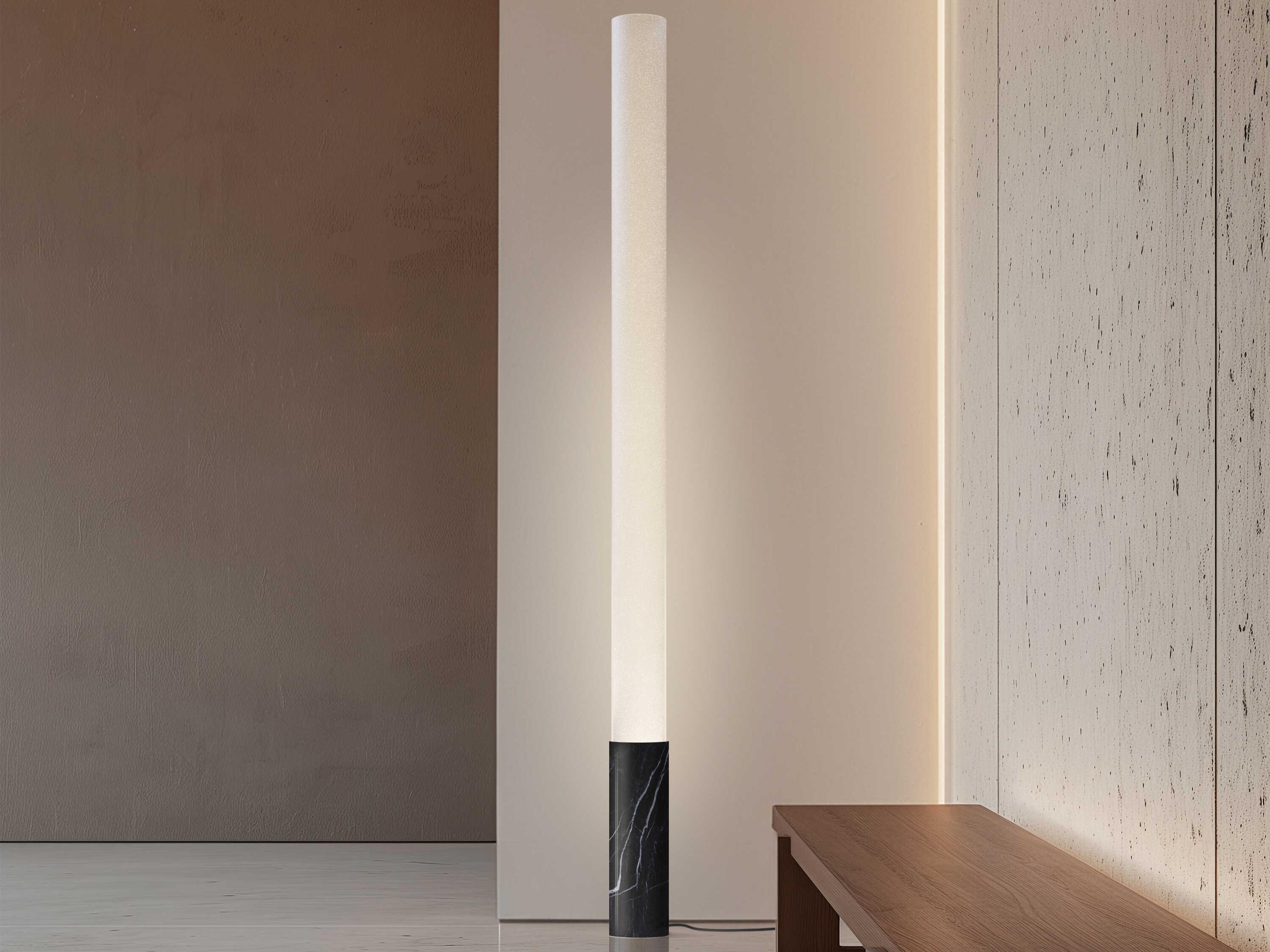 Pablo Elise Black Marble PMMA Diffuser Floor Lamp