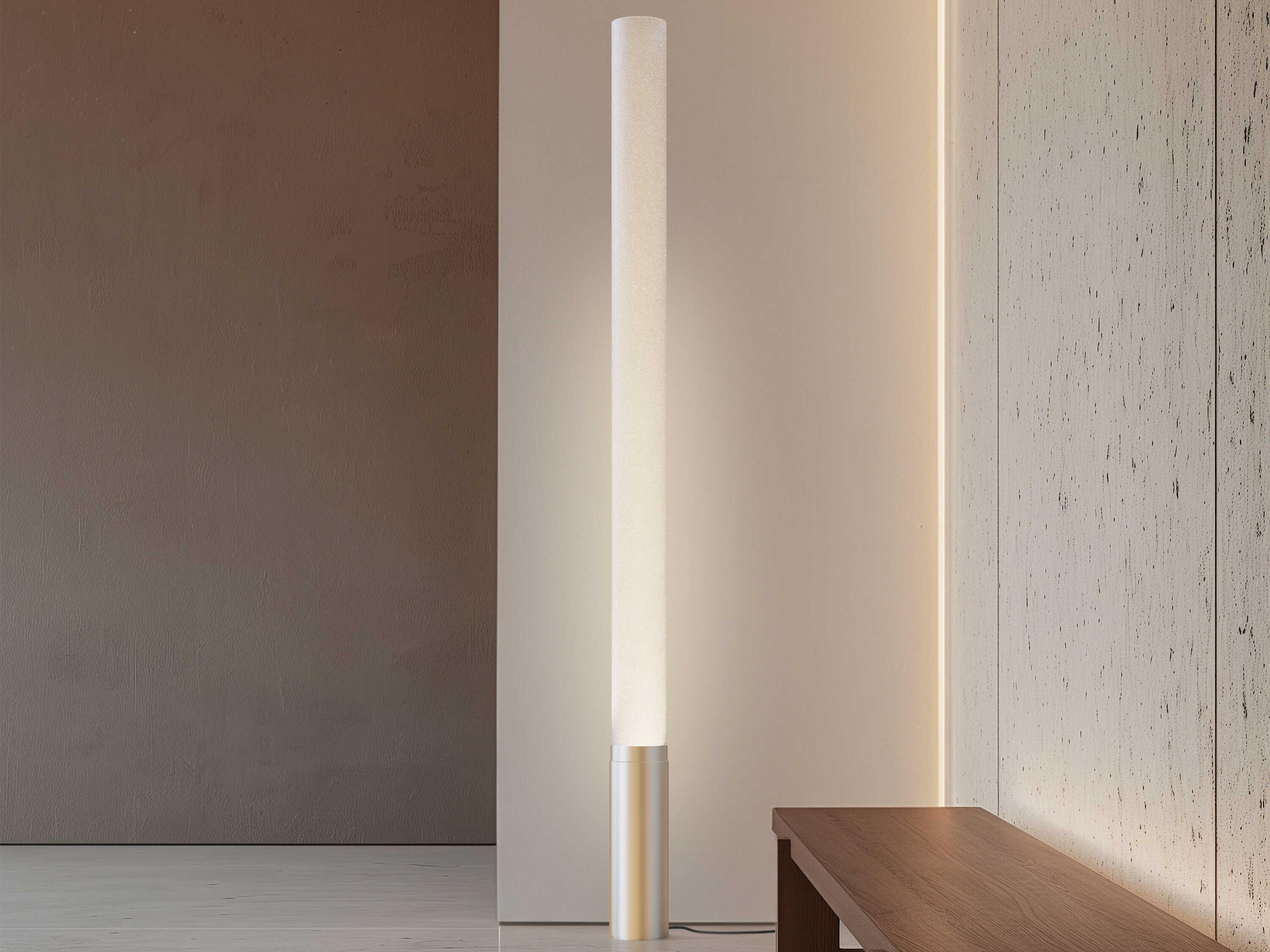 Pablo Elise Silver PMMA Diffuser Floor Lamp