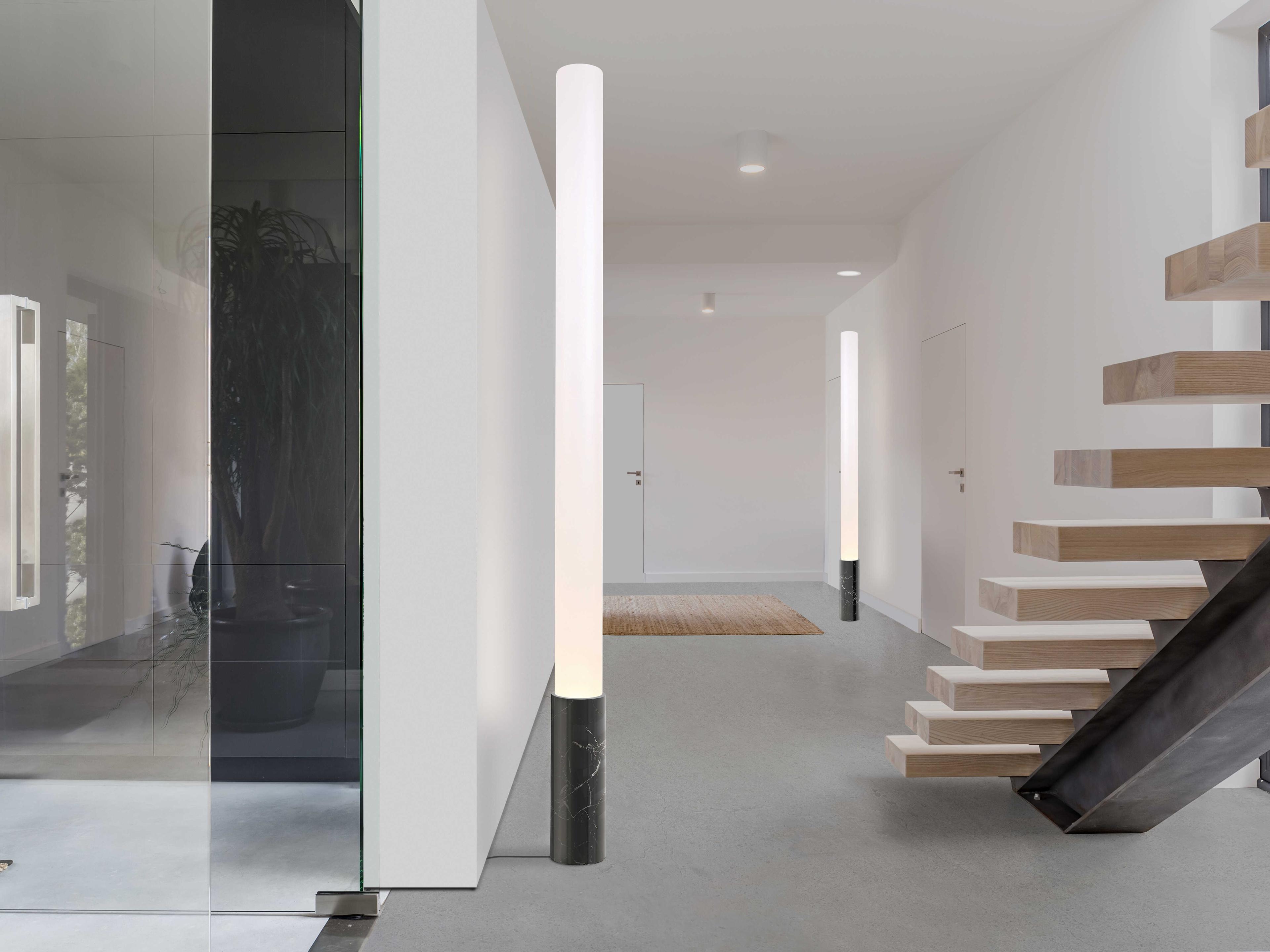 Pablo Elise Black Marble PMMA Diffuser Floor Lamp