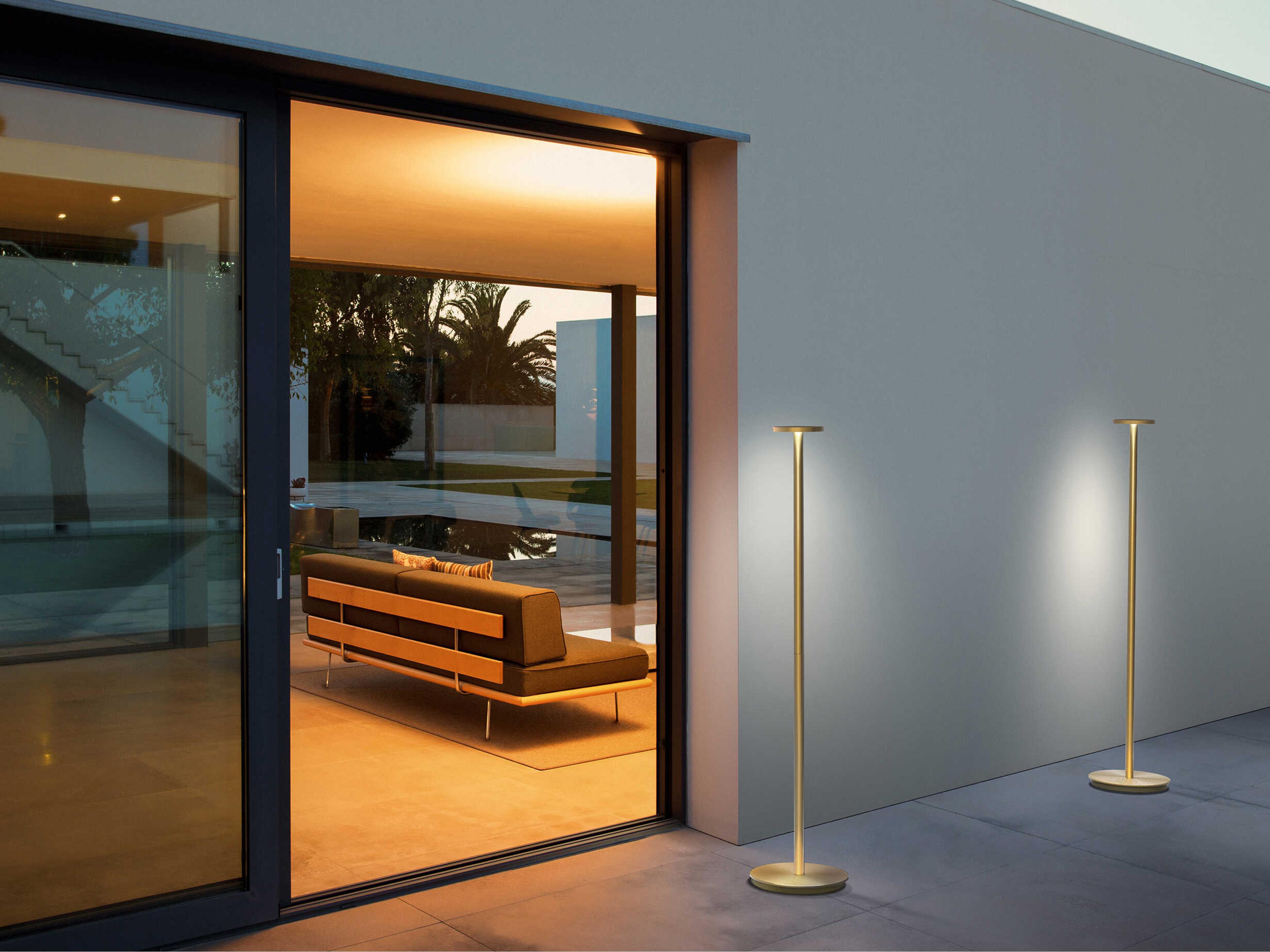 Pablo Luci Brass Floor Lamp