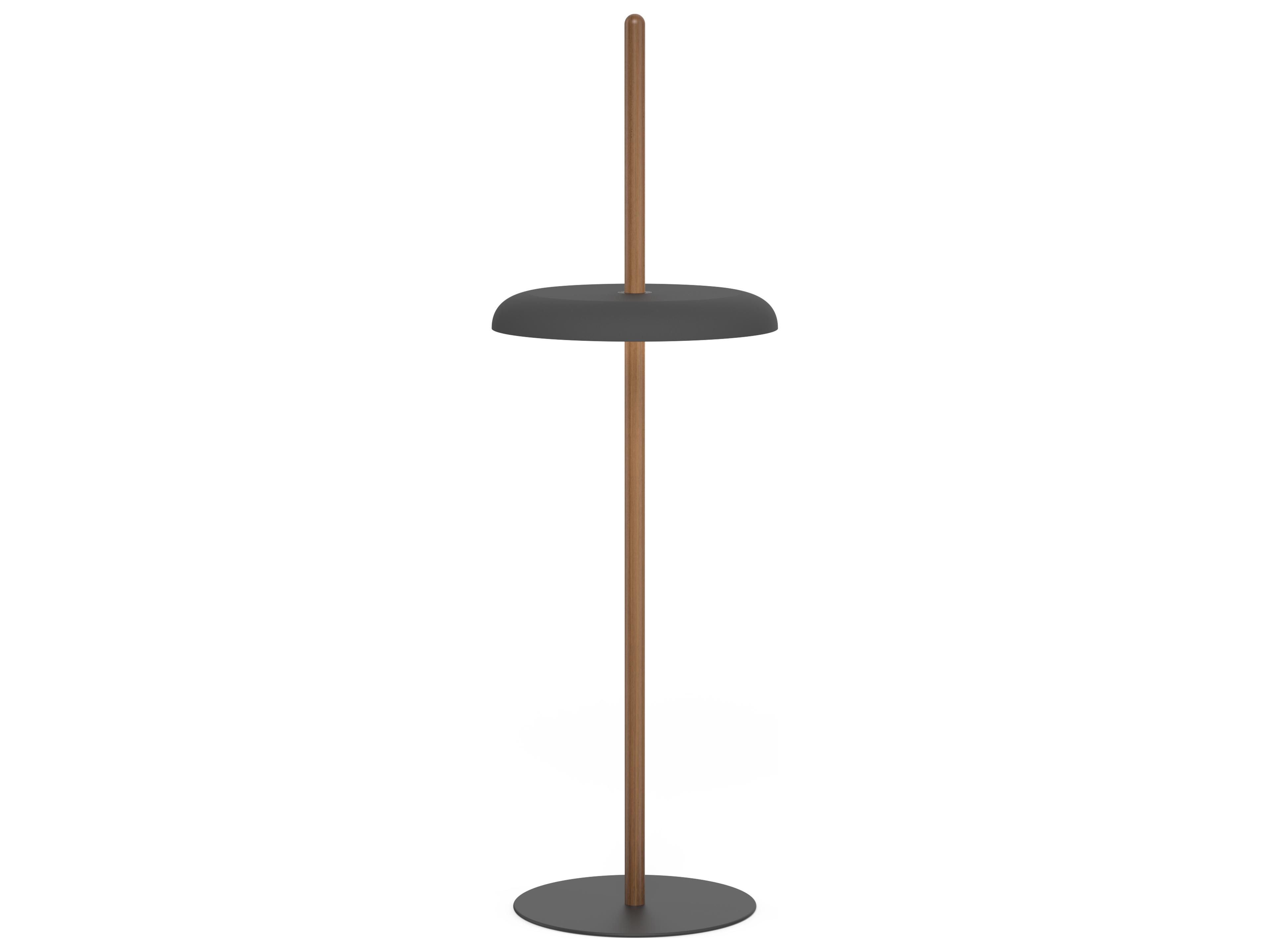 Nivel Walnut Black Brown Floor Lamp