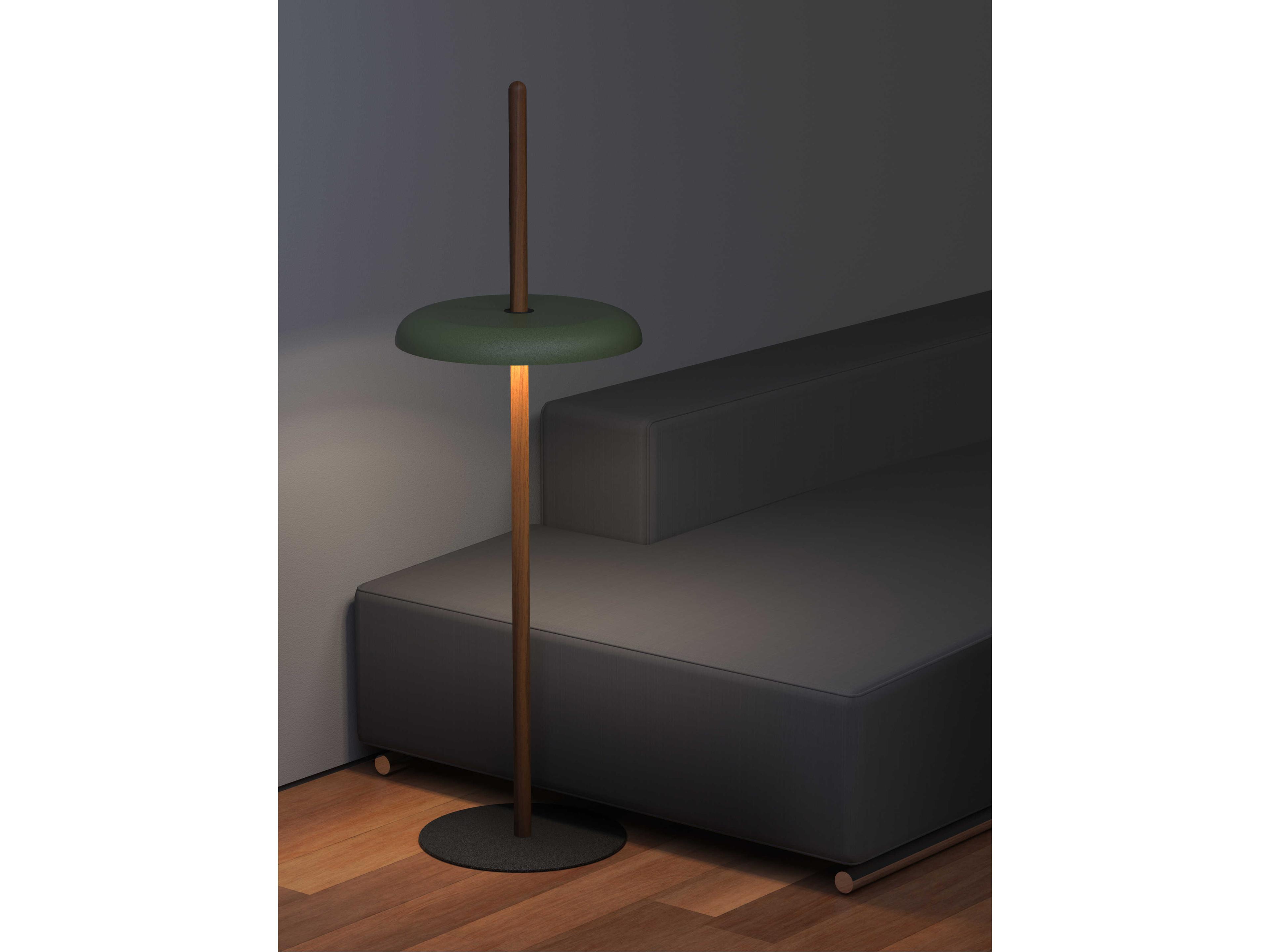 Pablo Nivel Walnut Green Brown Floor Lamp