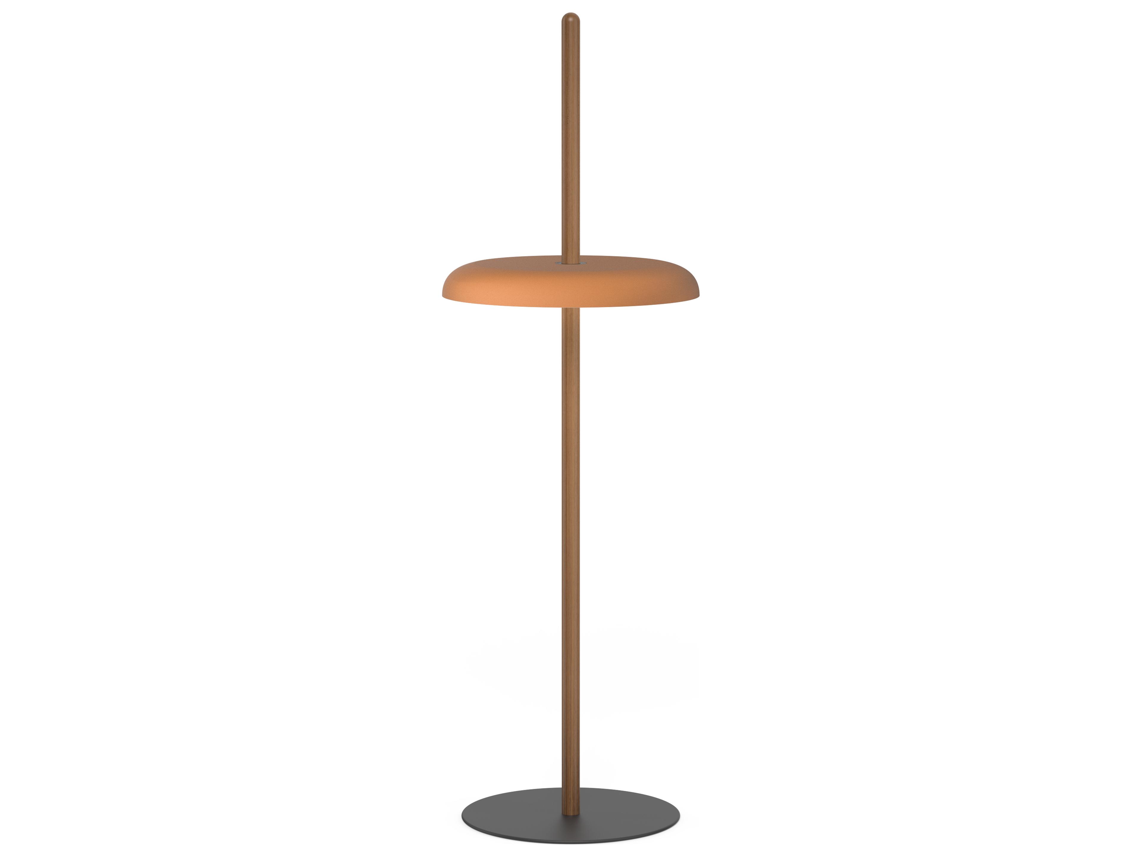 Nivel Walnut Terracotta Brown Floor Lamp