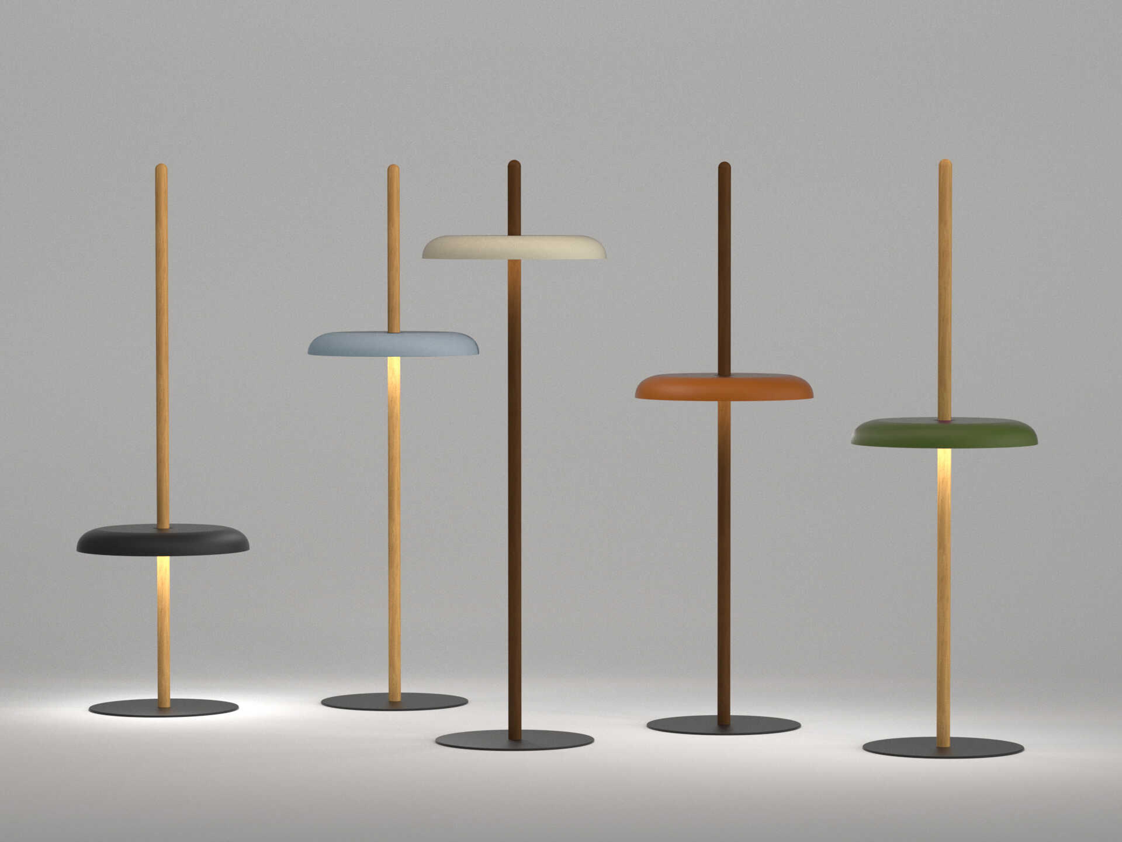 Pablo Nivel Walnut White Brown Floor Lamp