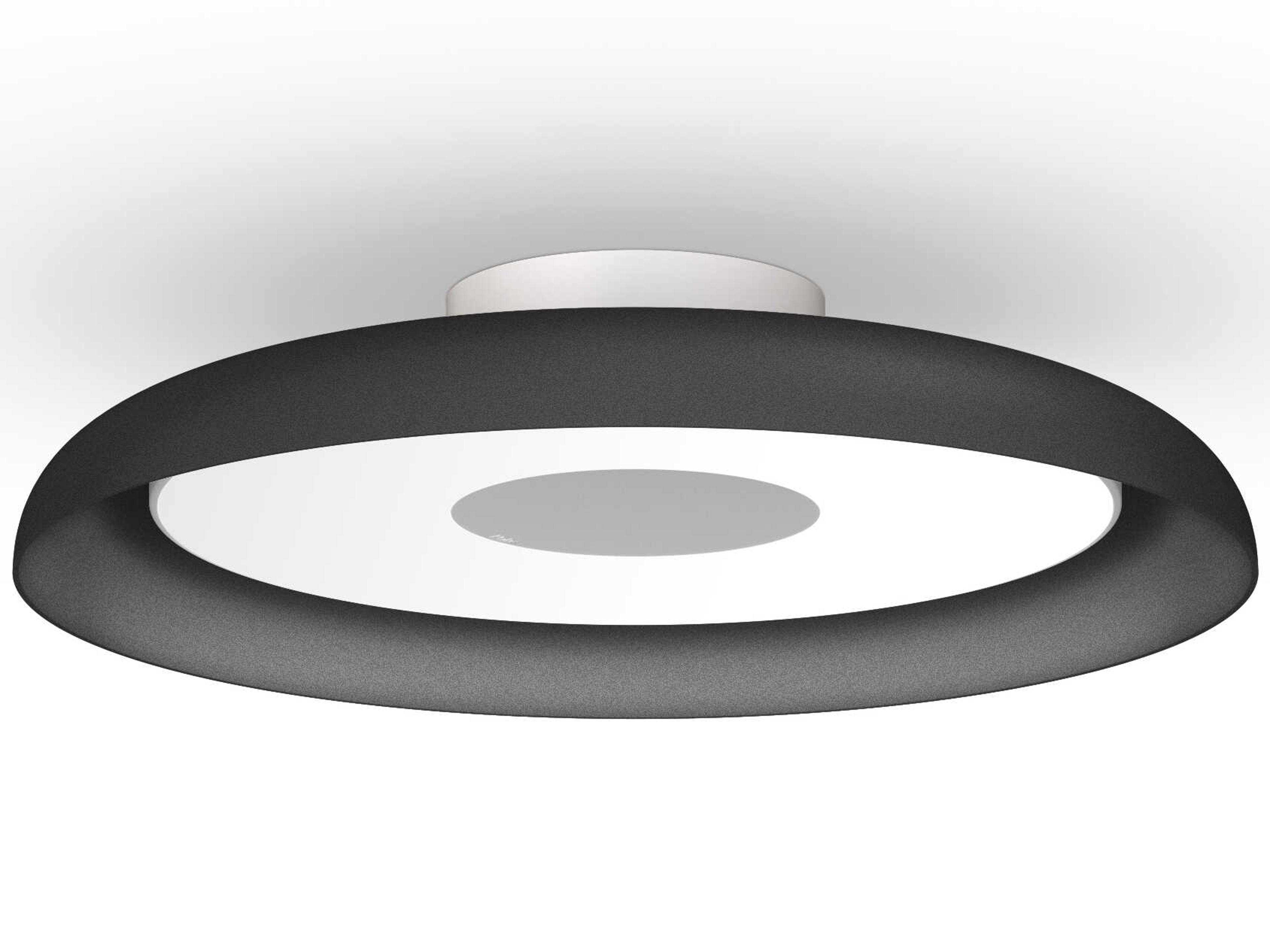 Nivel 1-Light Black Round Flush Mount
