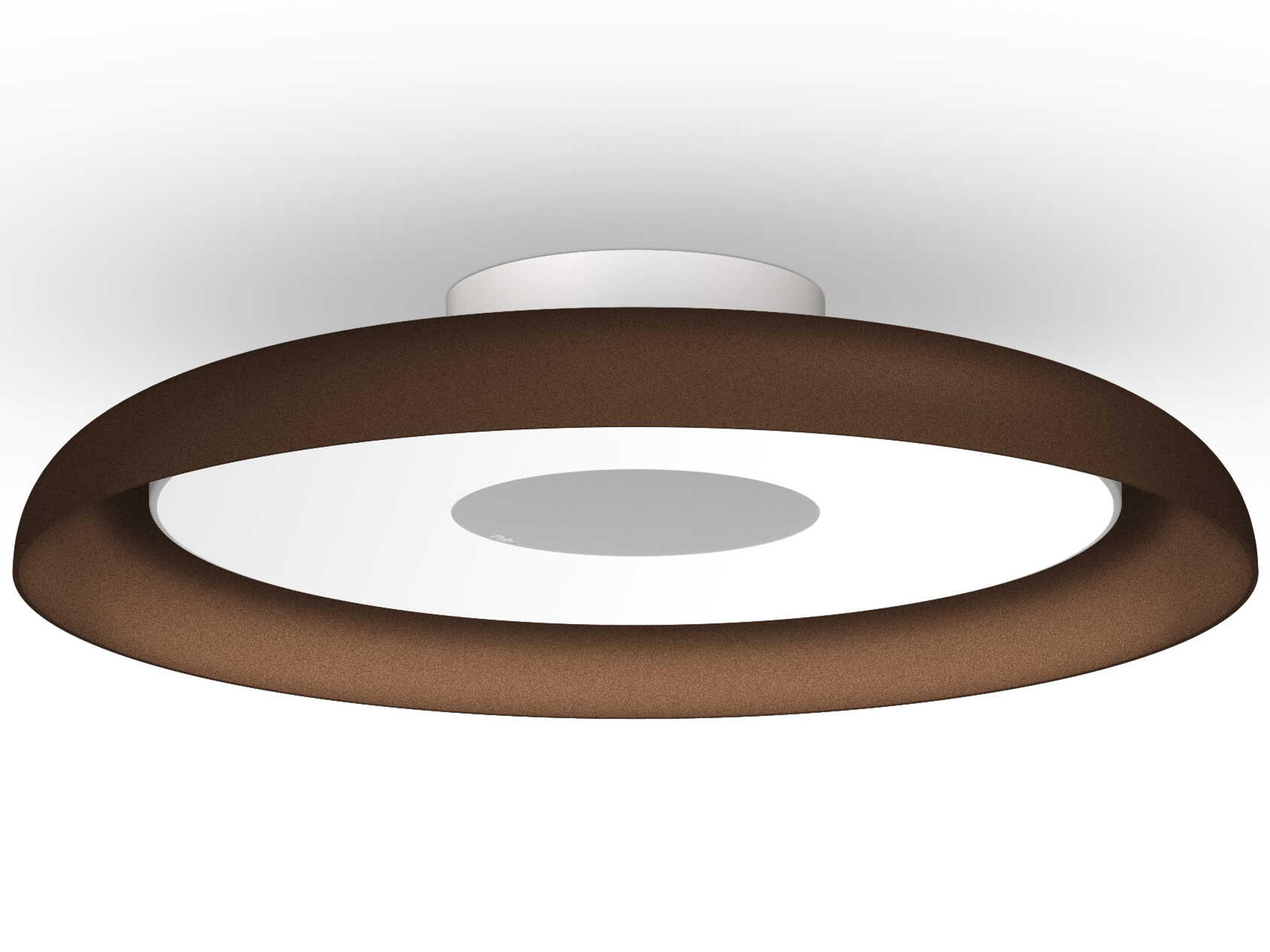 Nivel 1-Light Espresso Brown Round Flush Mount